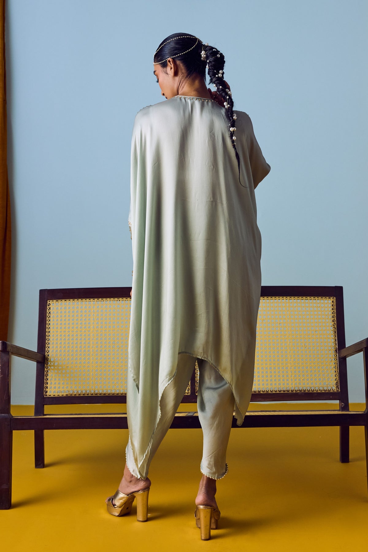 Raso Sage Green Tunic Set