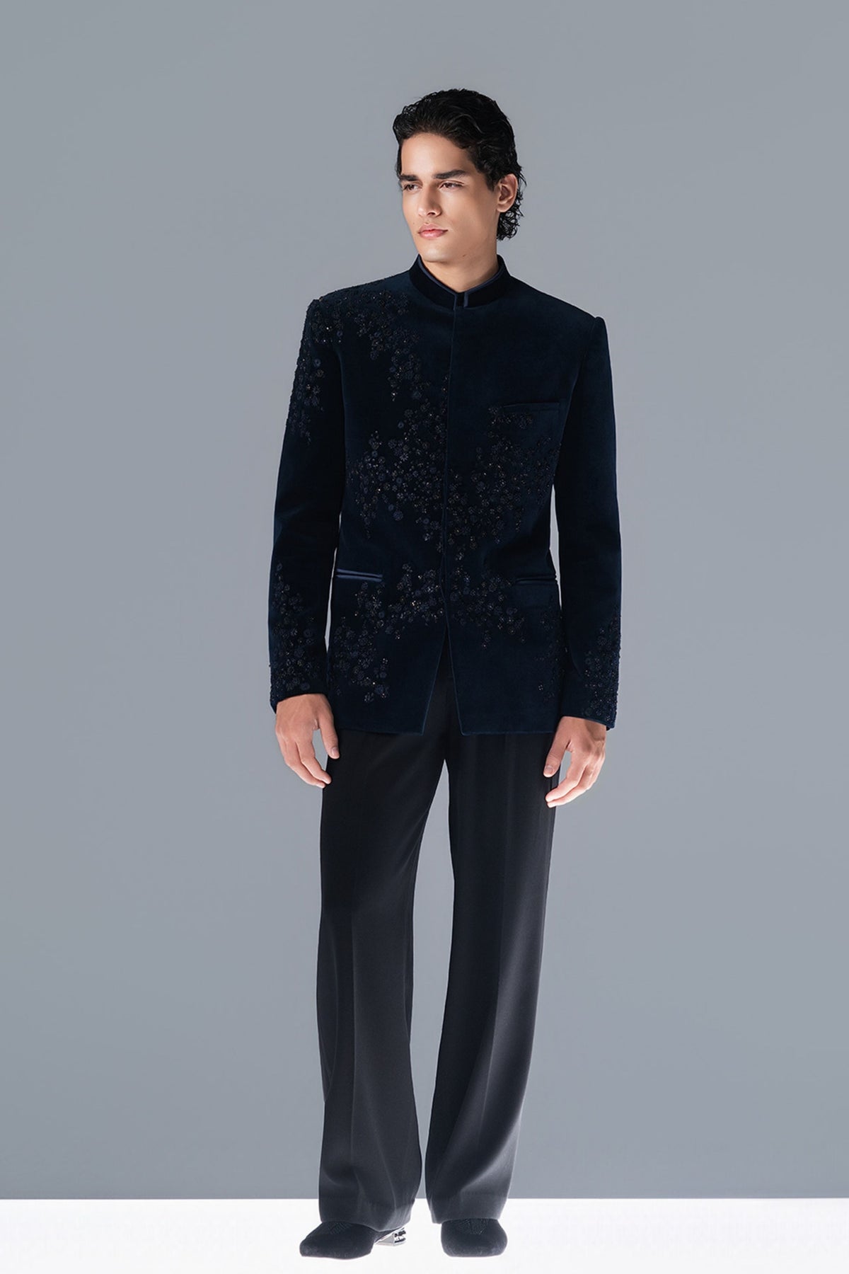 Midnight Constellation Bandhgala Set