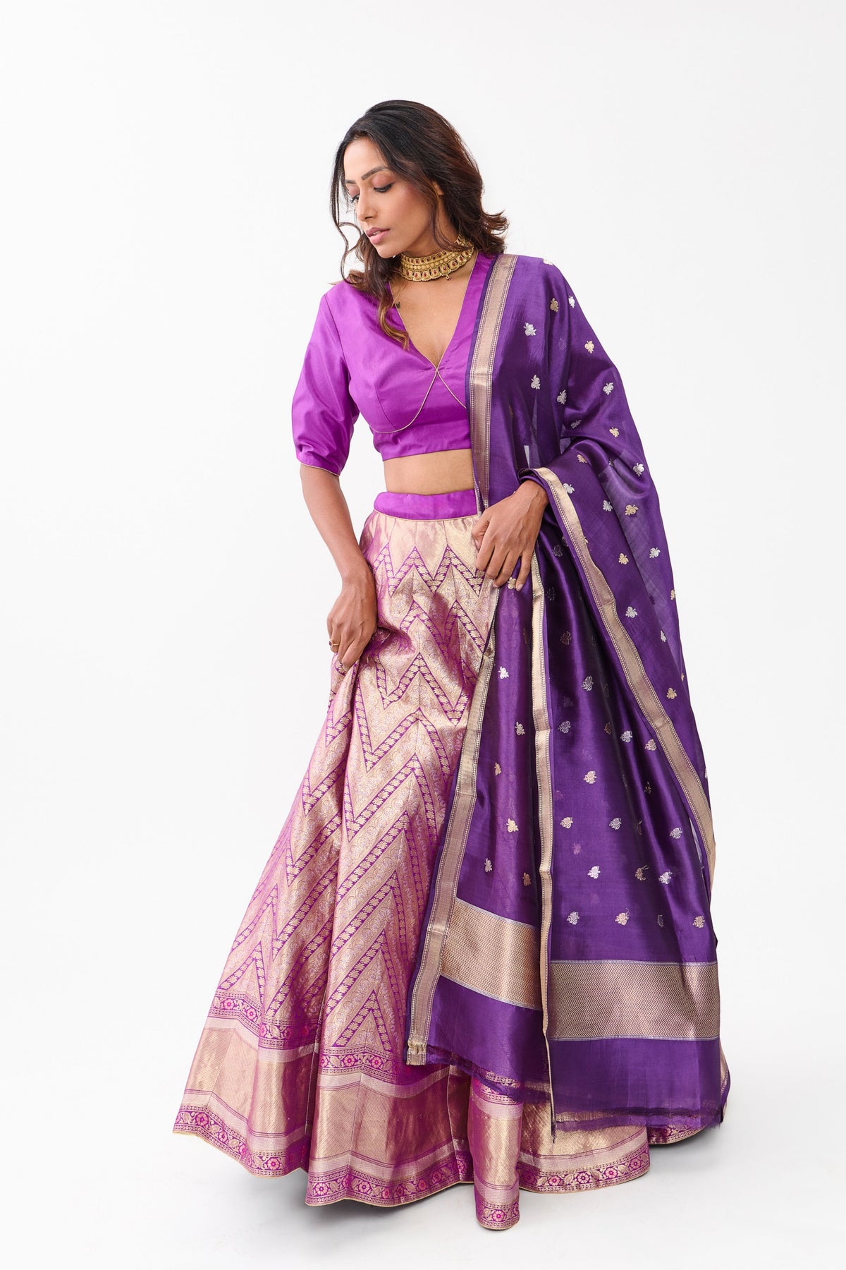 Purple Aarwa Lehenga Set