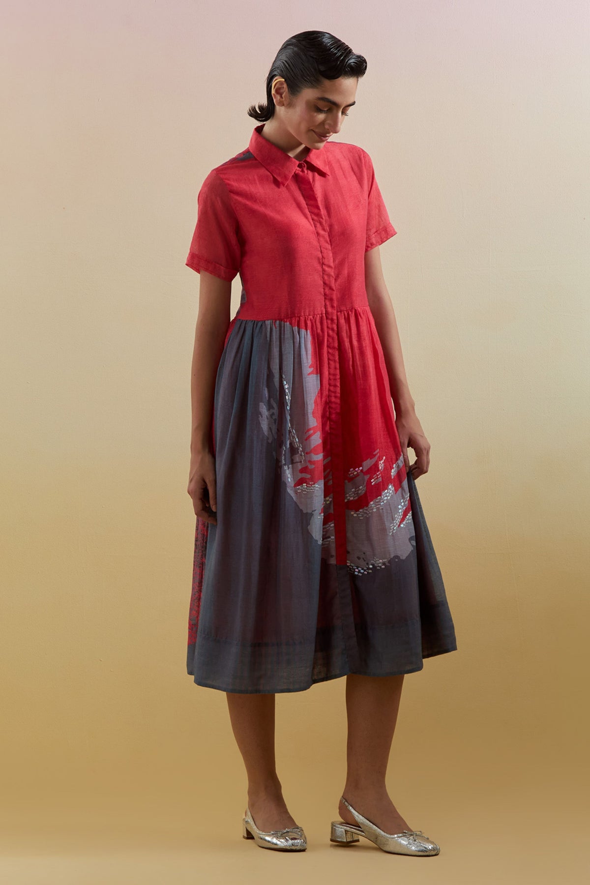 Gliss Pink & Grey Dress