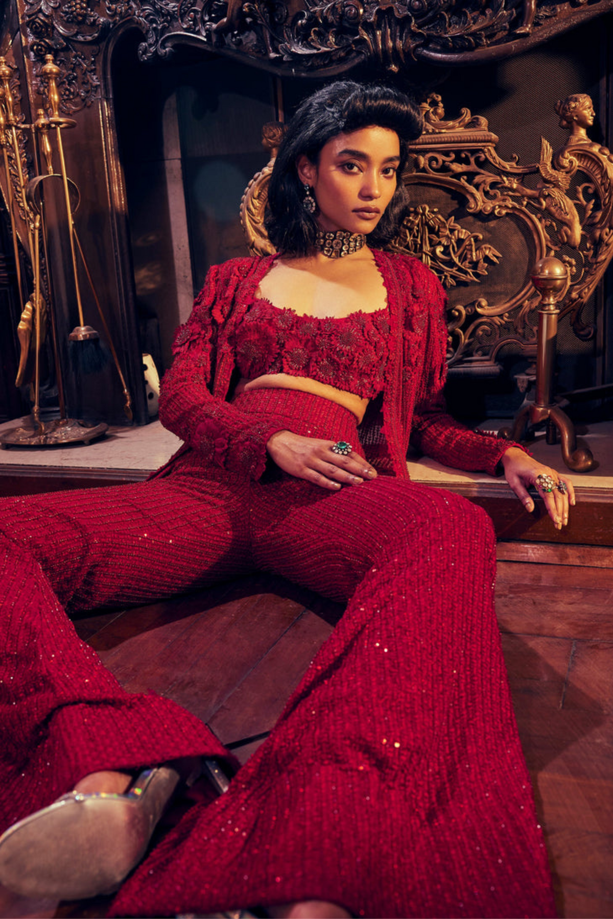 Mehram Red Cape Set