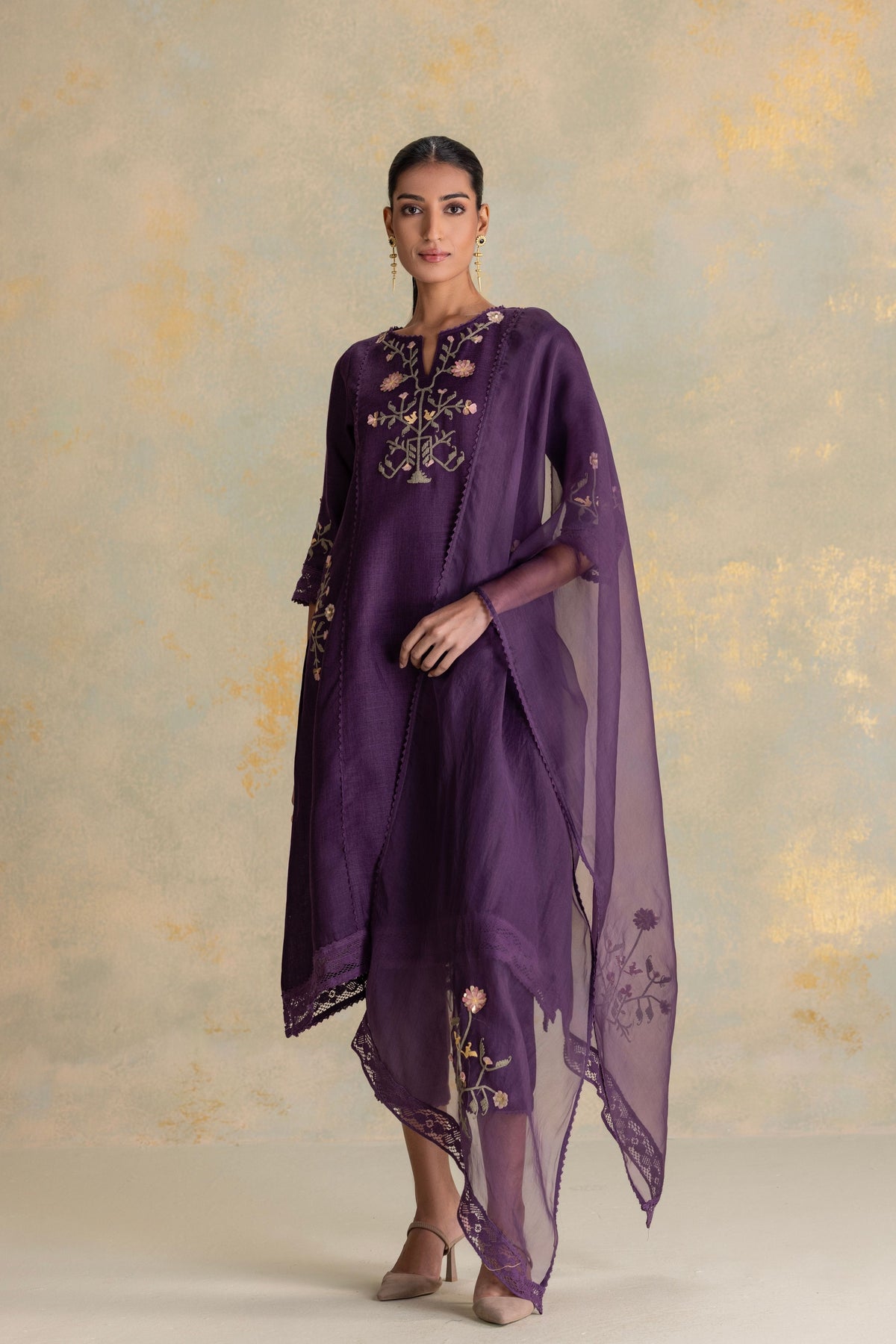 Candlelit Fly Kurta Pant Set
