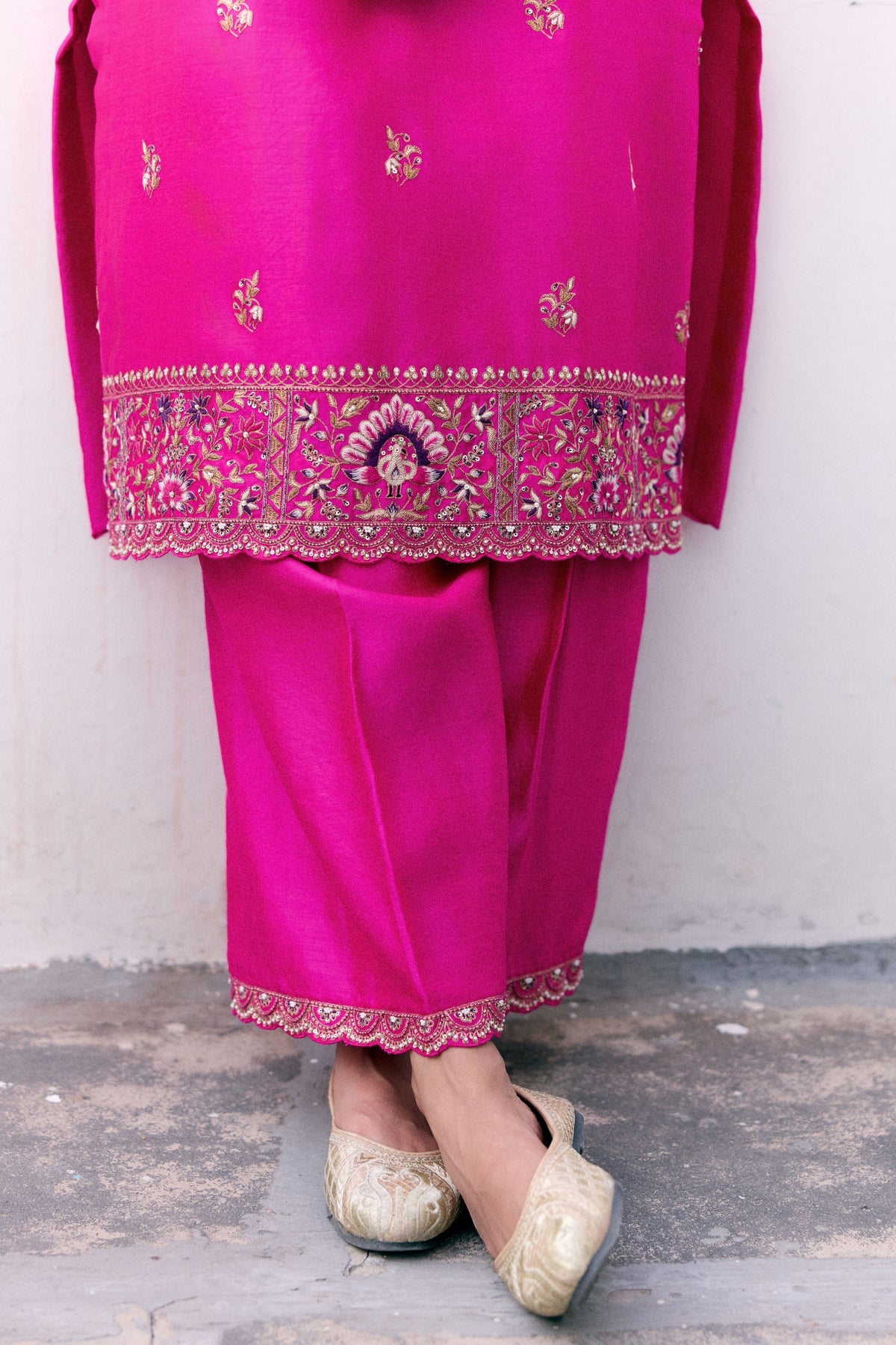 Peacock Bloom Kurta Set