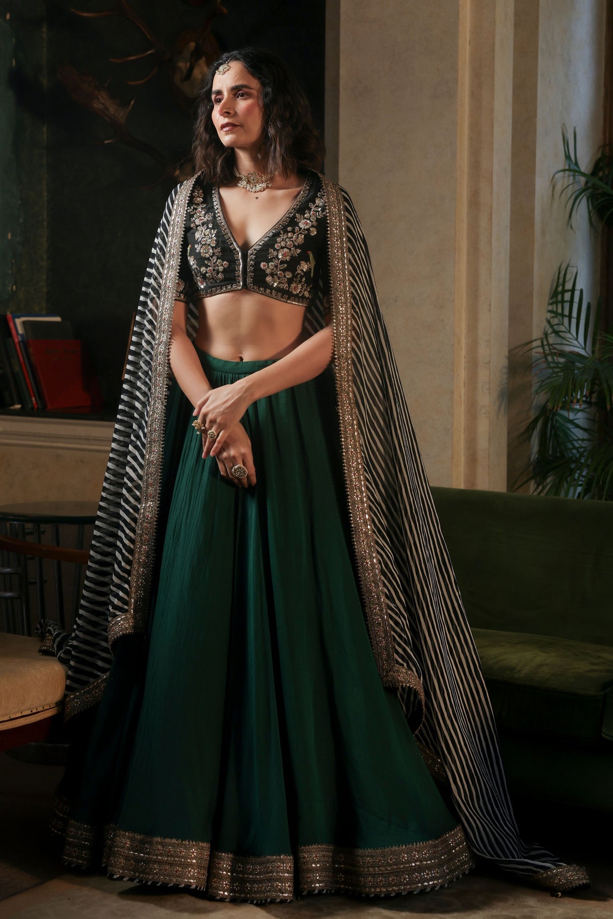 Noor Green Summer Lehenga Set