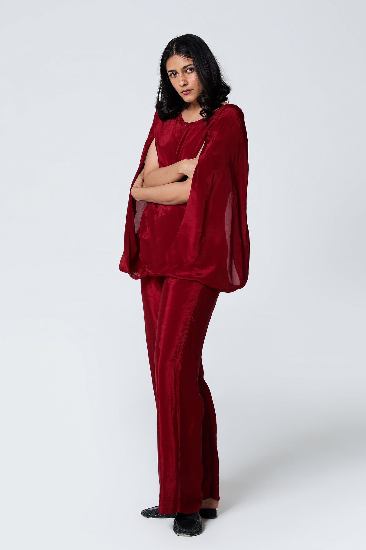 Cape-Style Sleeve Cowl Co-ord Set