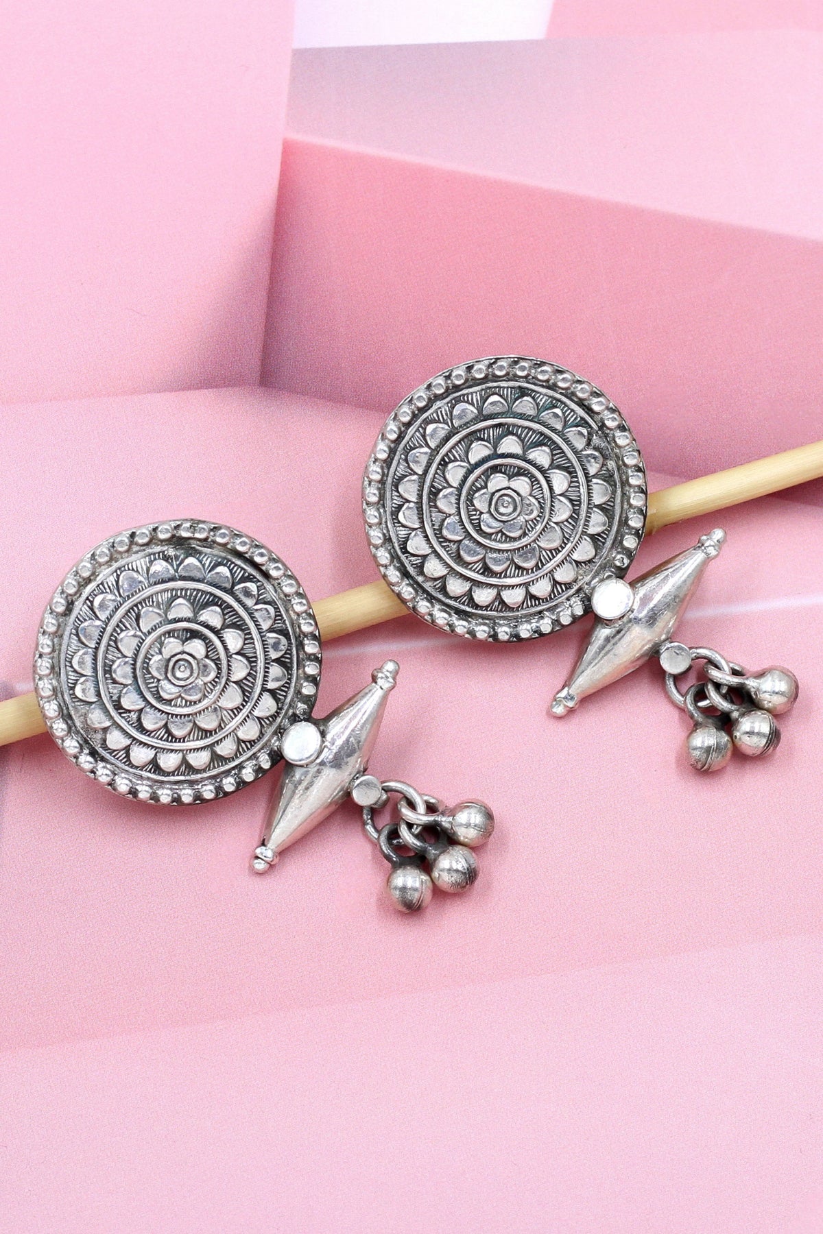 Crafted Silver Earrings