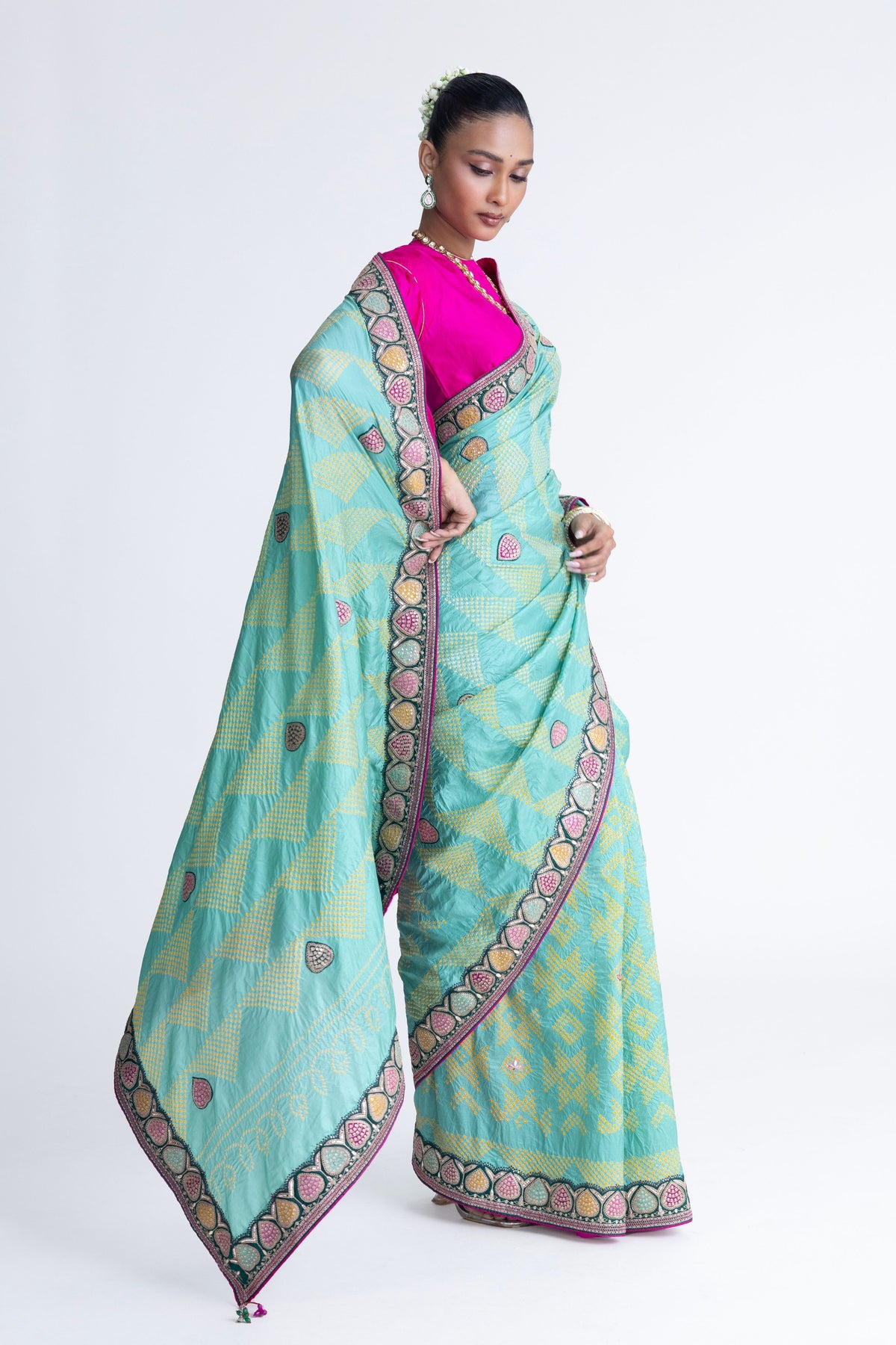 Mint Green Aari Saree