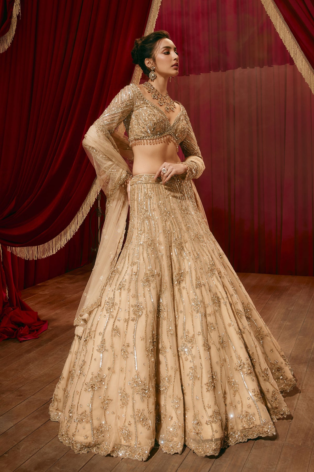 Ivy Gold Lehenga Set