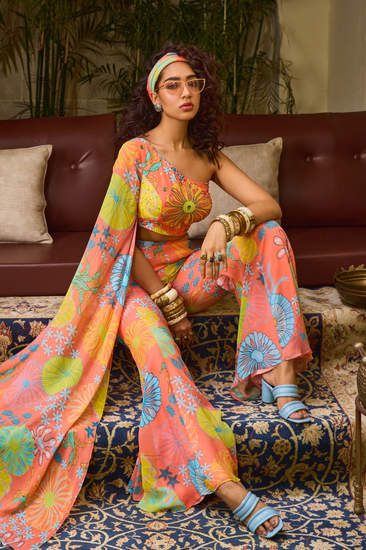 Peach Floral Set
