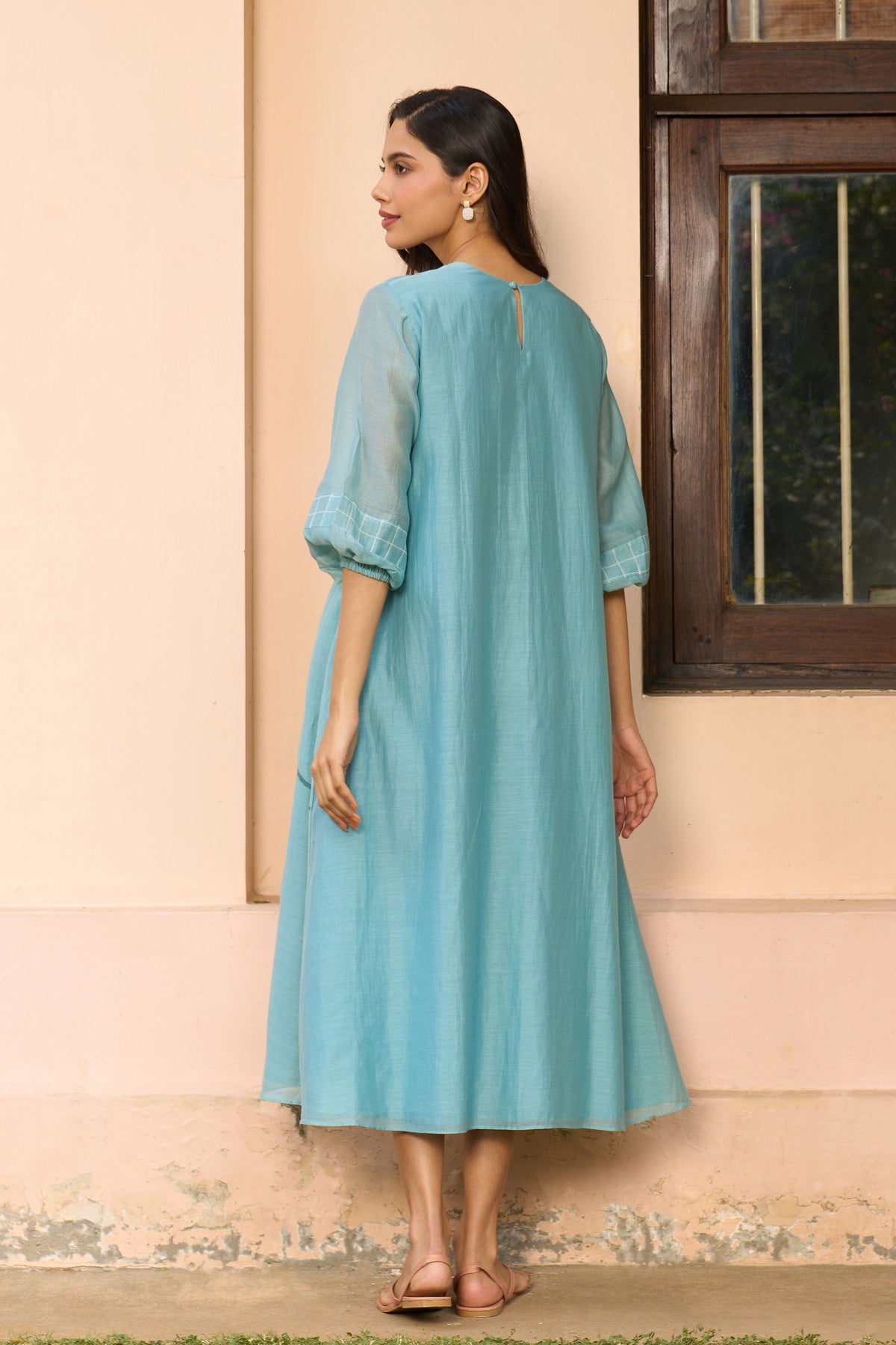 Powder Blue Applique Dress