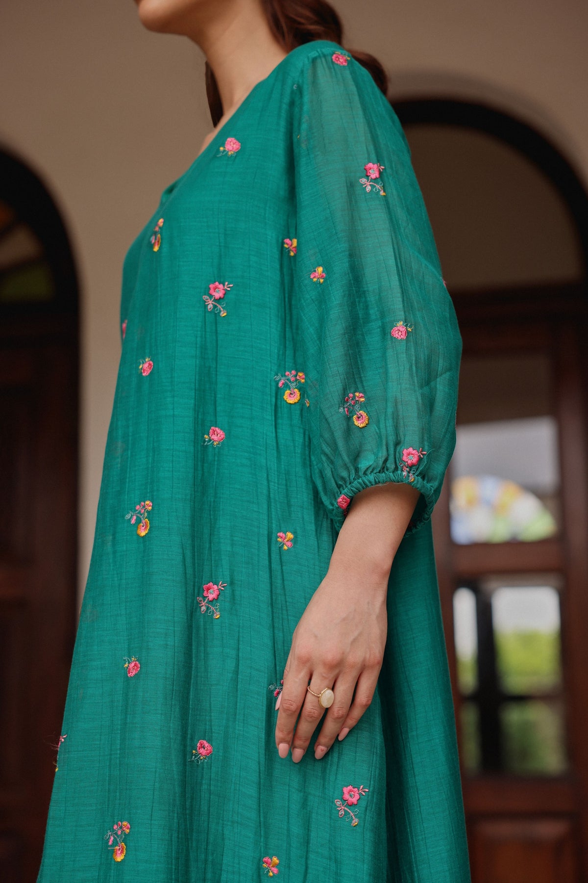 Teal Bloom Dress
