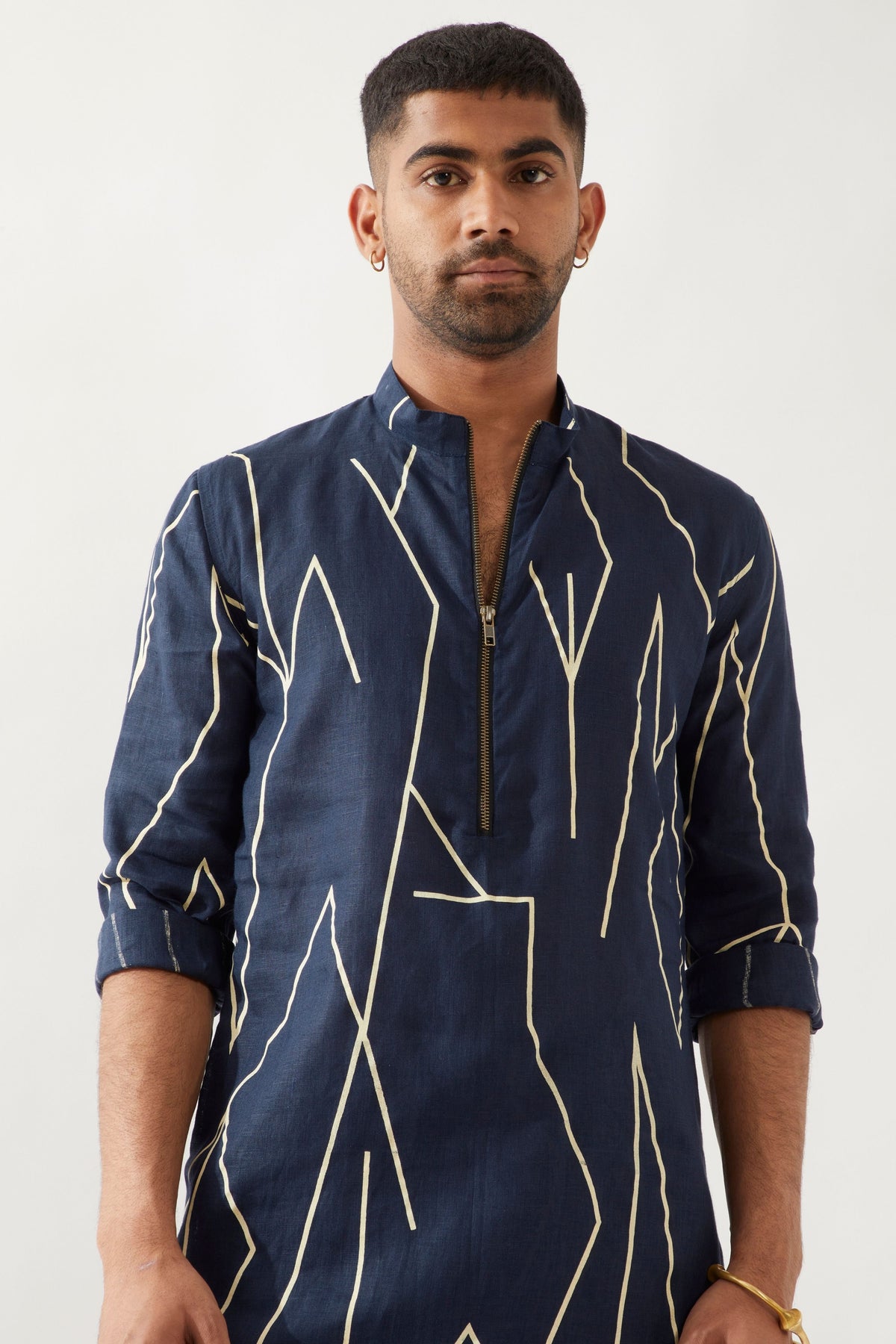Rory Metal Navy Kurta