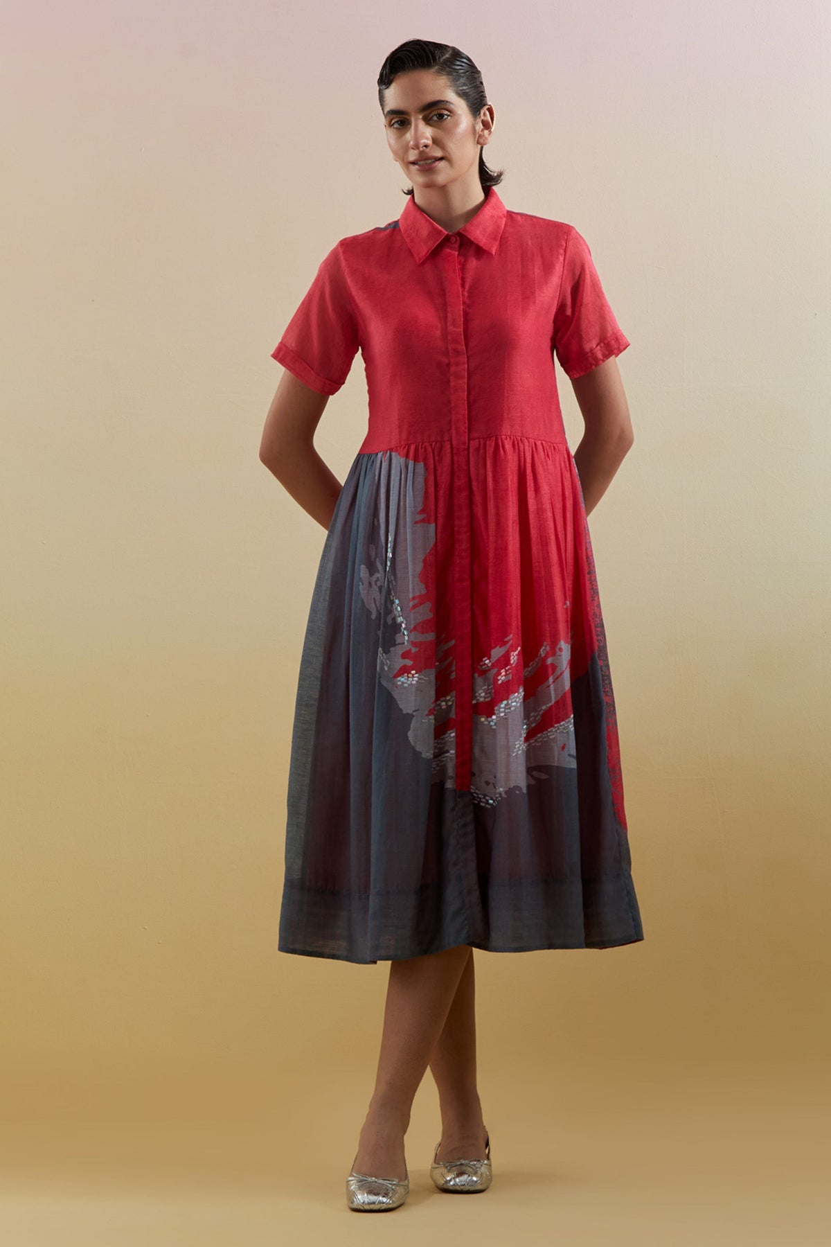 Gliss Pink & Grey Dress