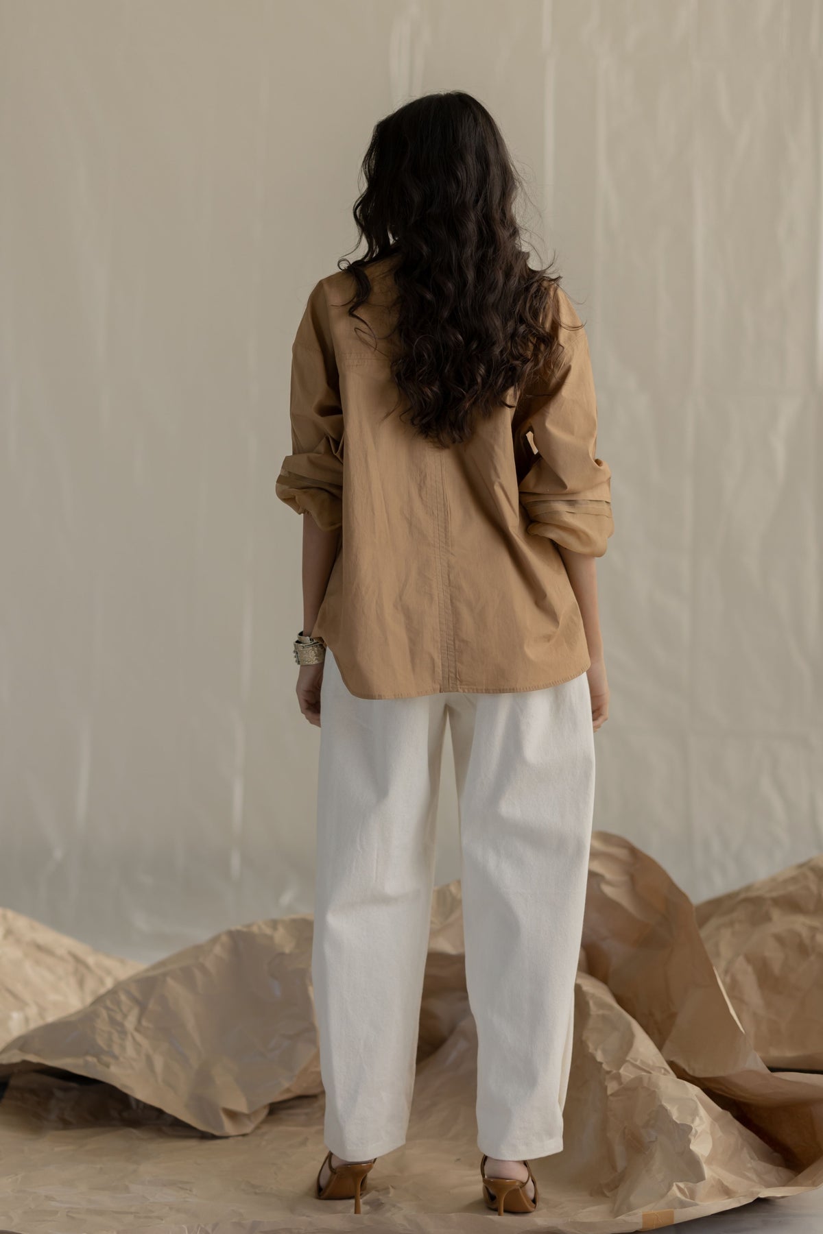 Beige Pocket Patch Shirt