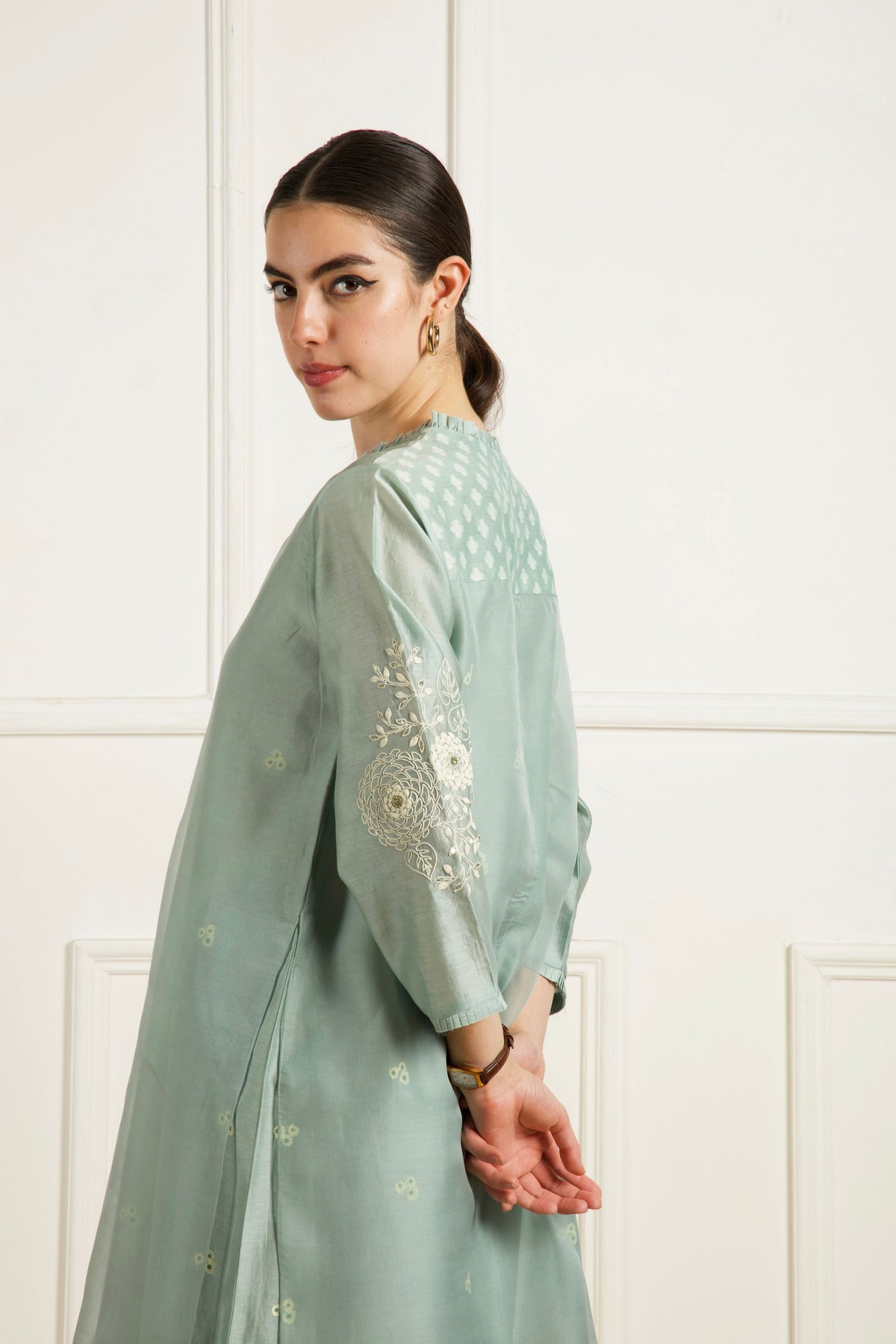 Mint Double Layer Kurta Set