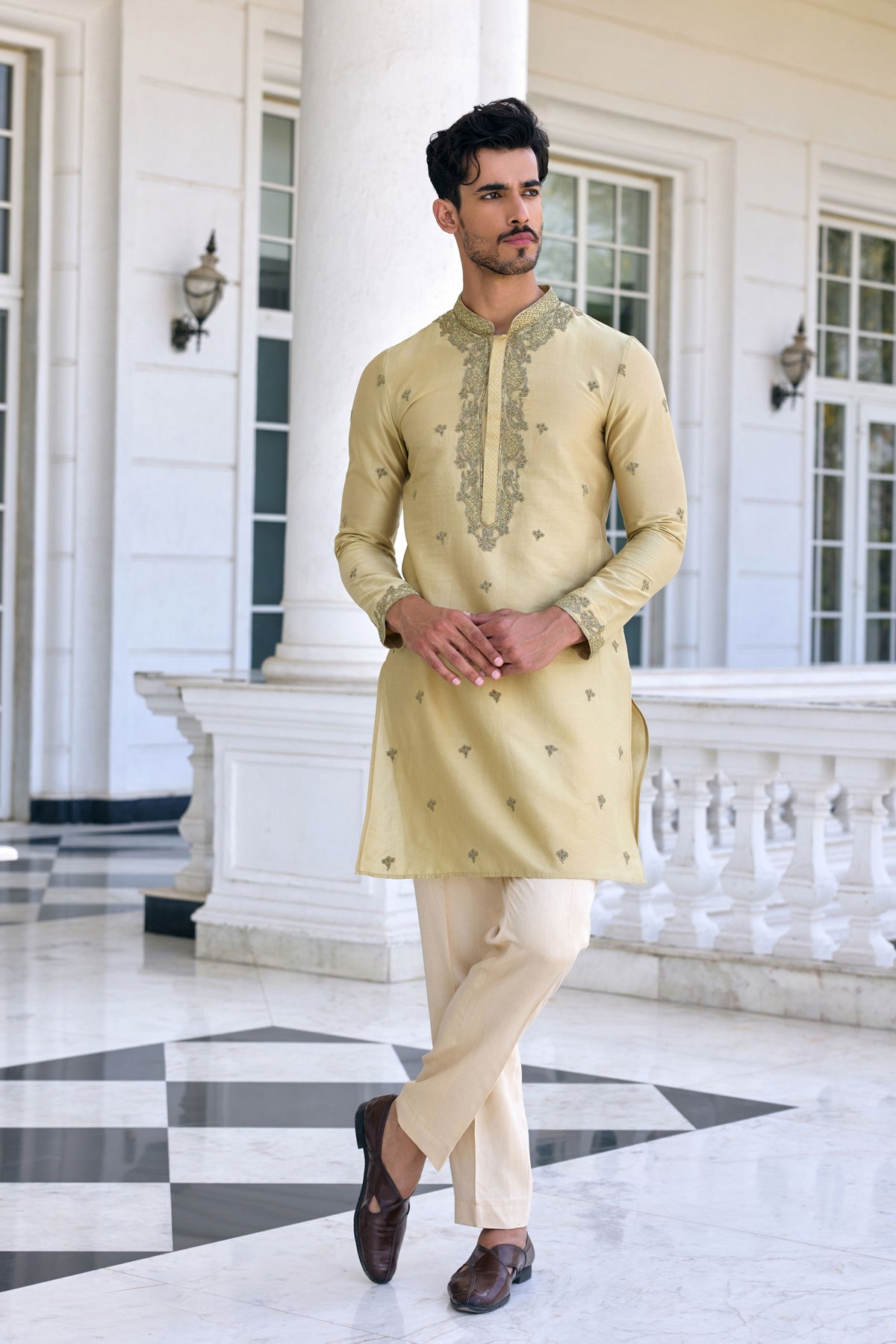 Farman Embroidered Kurta Set