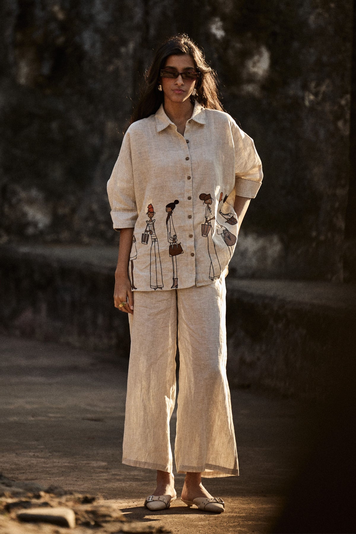 Linen Doodle Shirt