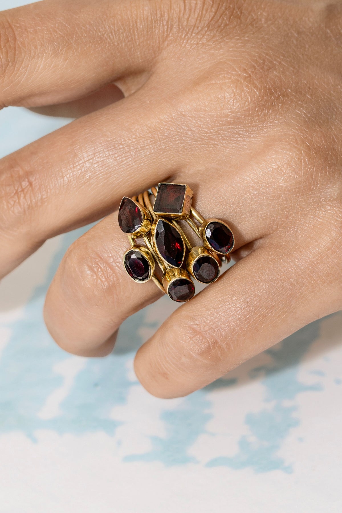 Garnet Stack Ring