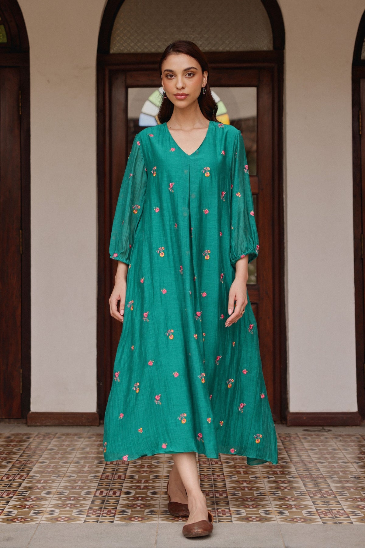 Teal Bloom Dress