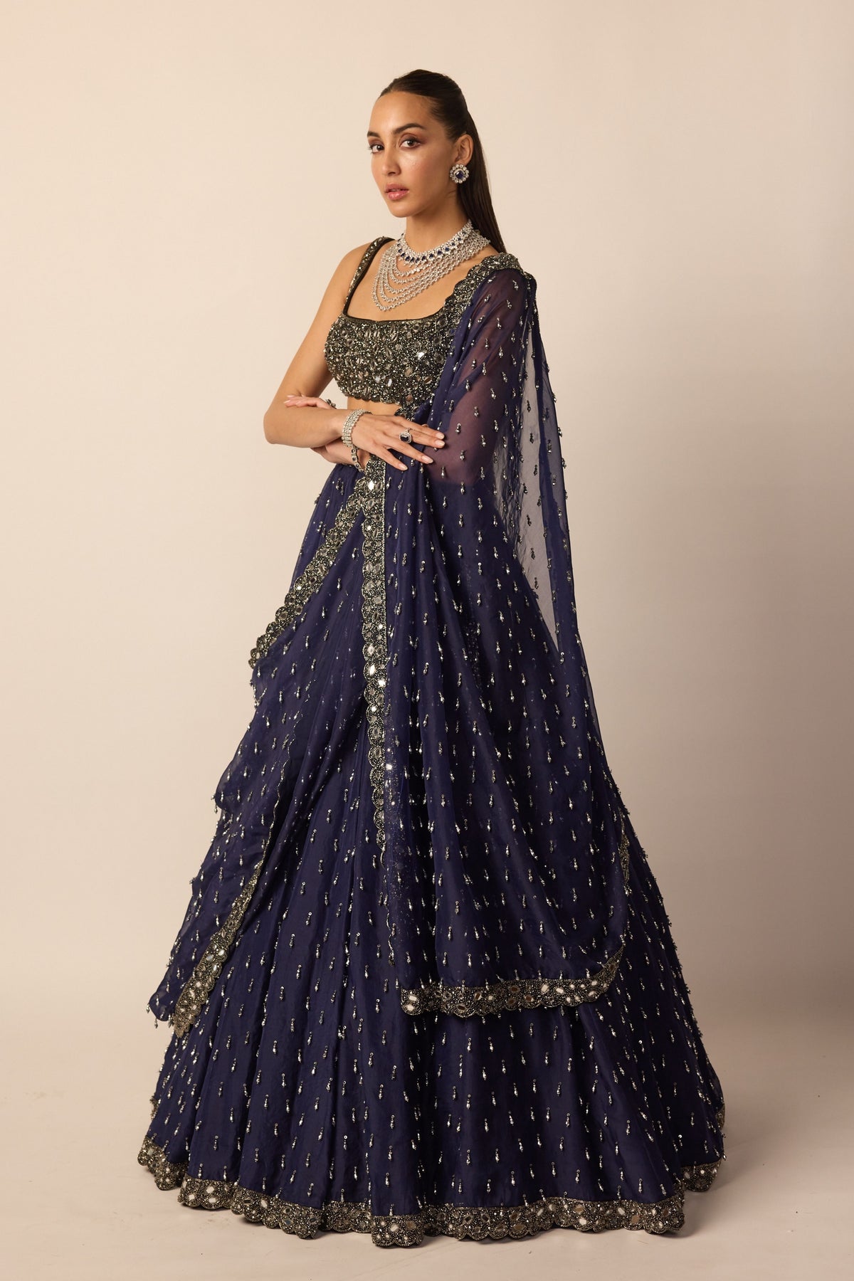 Deep Blue Lehenga Set