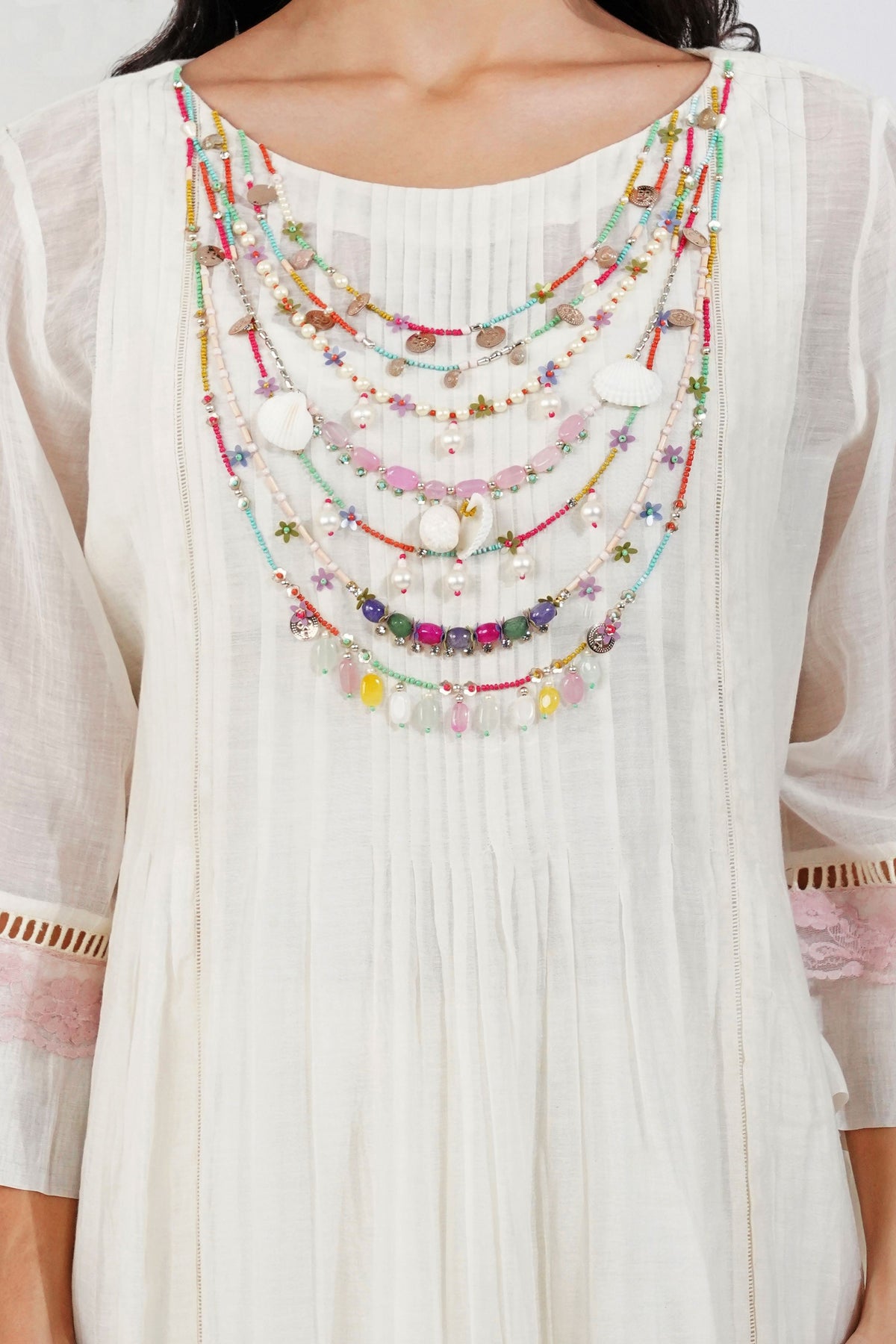 Fliry Pleats Shabby-chic Kurta Set