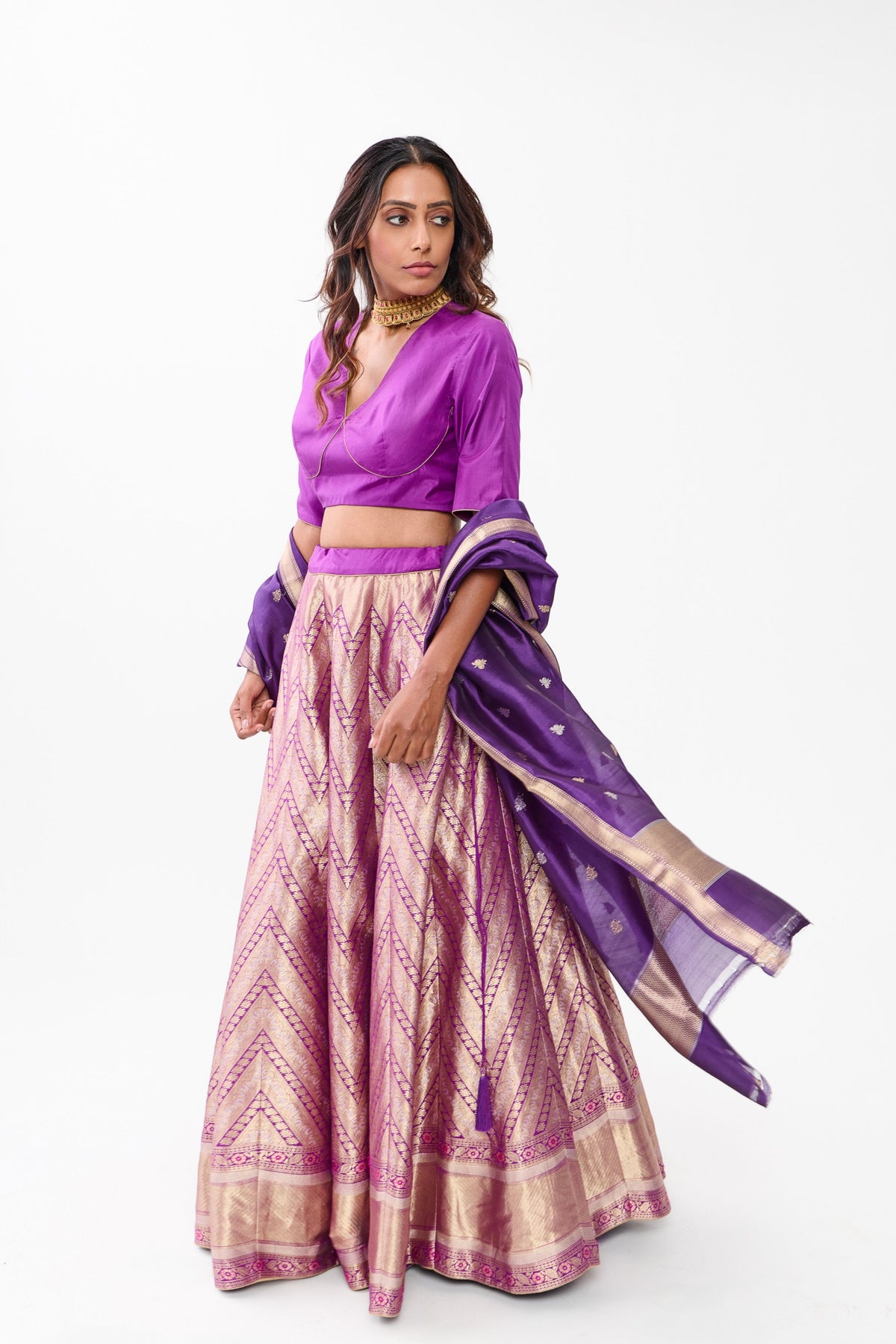 Purple Aarwa Lehenga Set