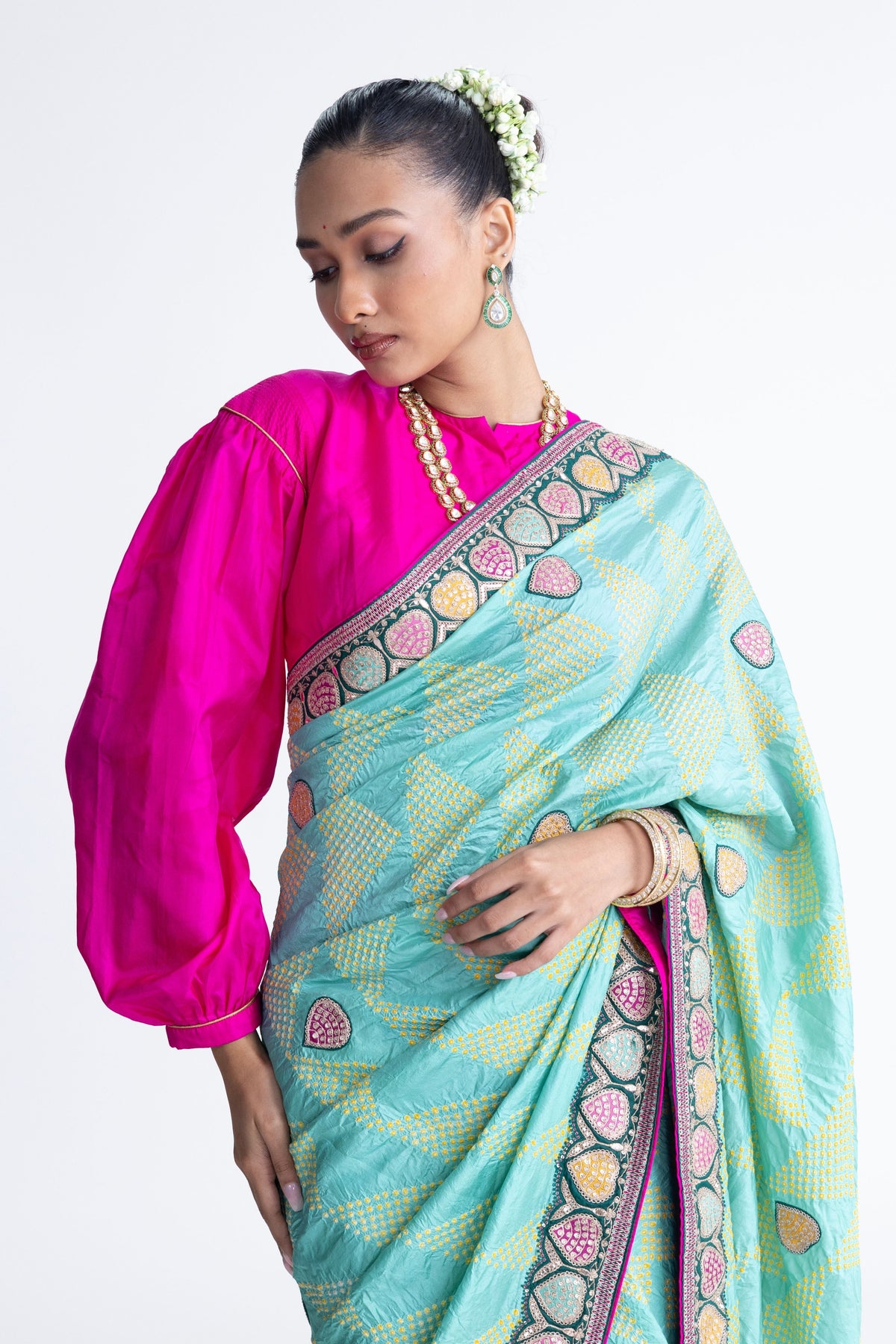 Mint Green Aari Saree