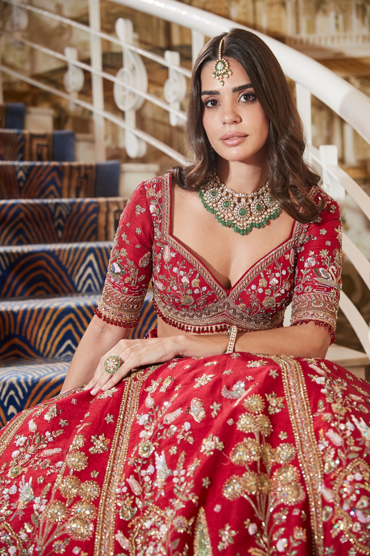 Maysa Red Lehenga Set