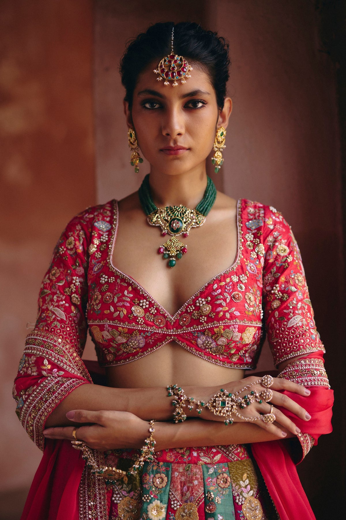Multicoloured Lehenga Set