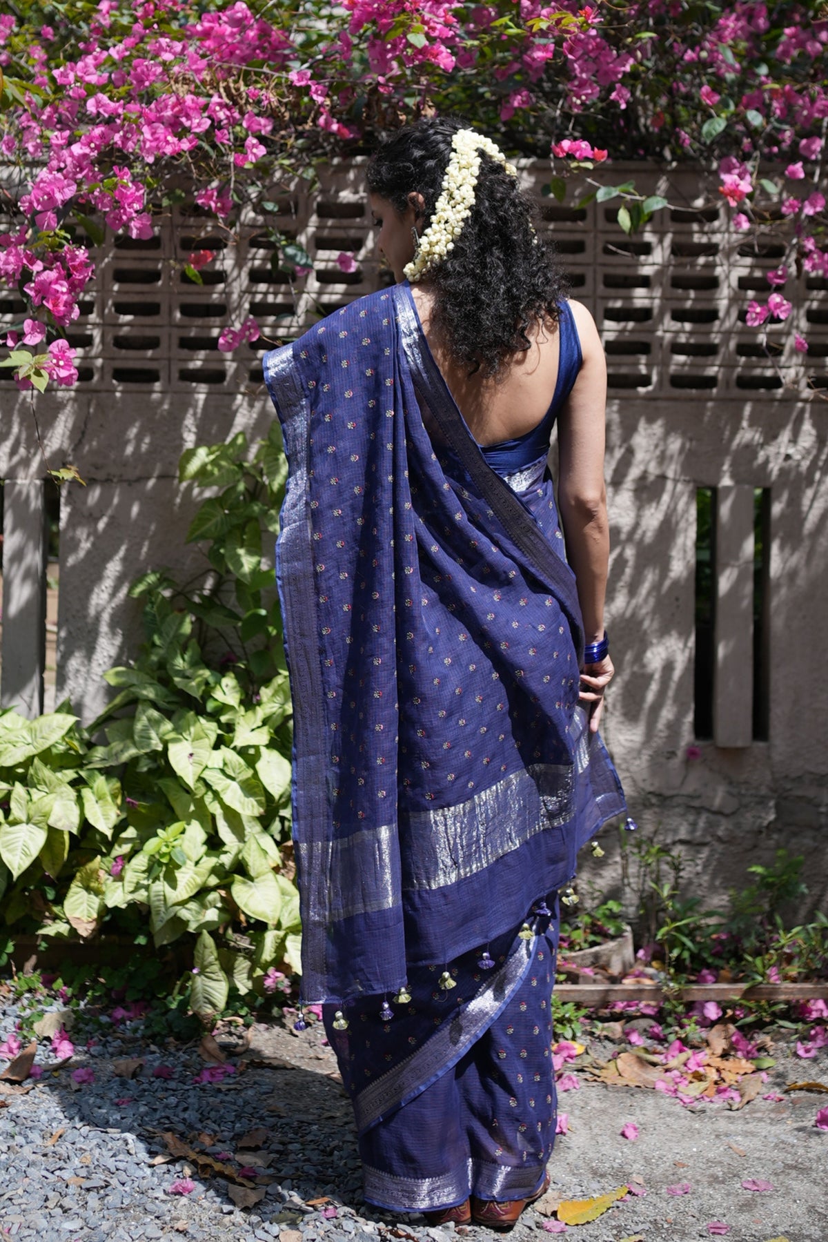 Ridhi Refined Lace Blue Saree