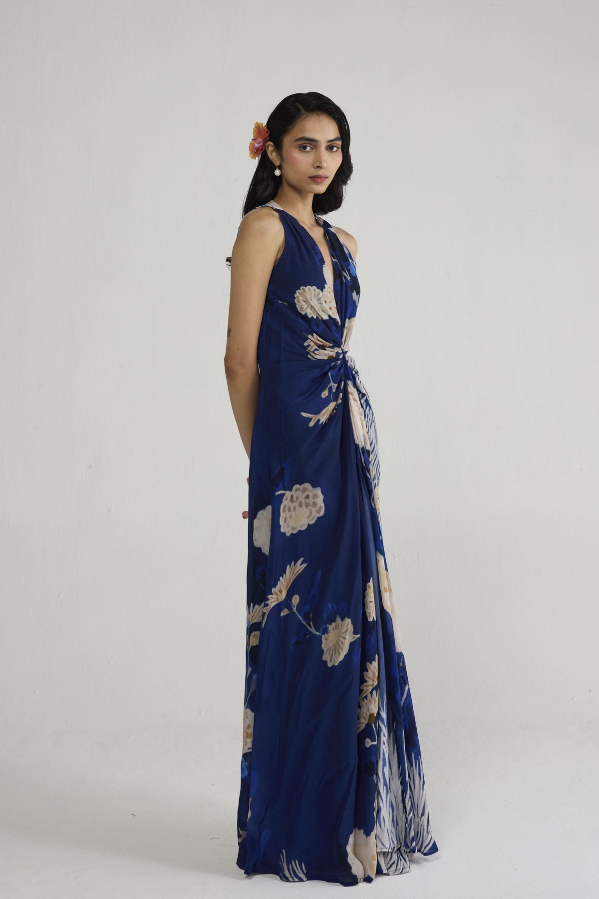 Ren V Neck Draped Dress