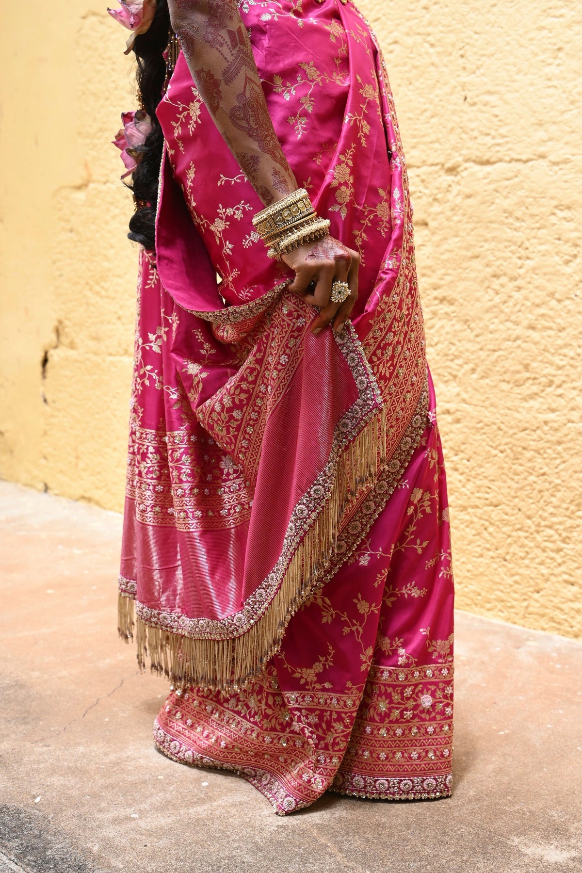 Valli Fuchsia Saree
