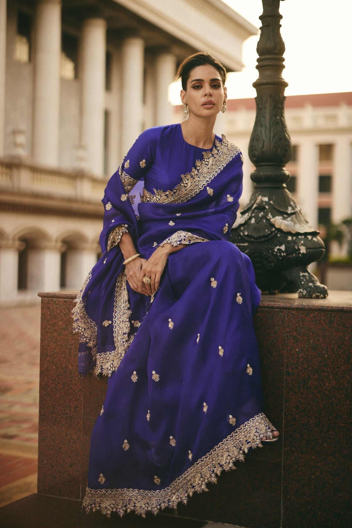 Ink Blue Sharmaine Saree