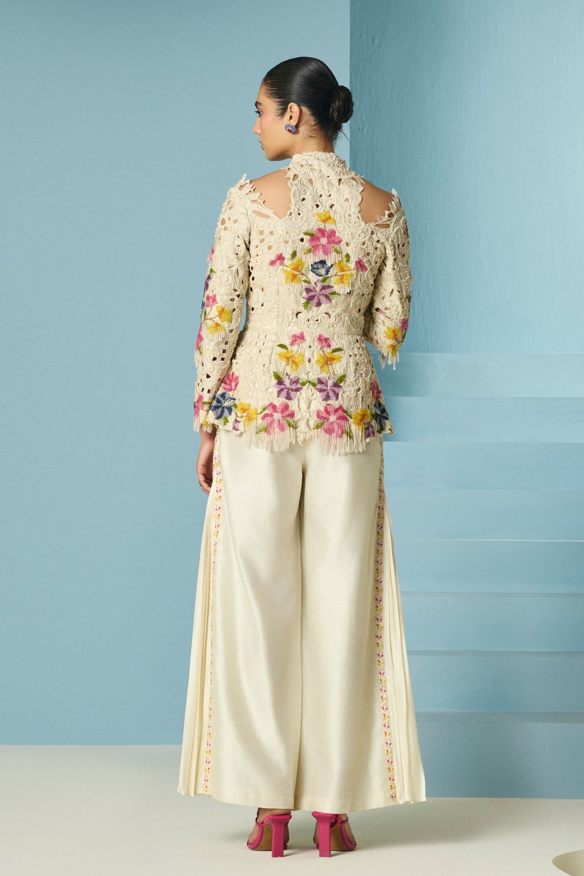 Ivory Cutwork Cutout Jacket