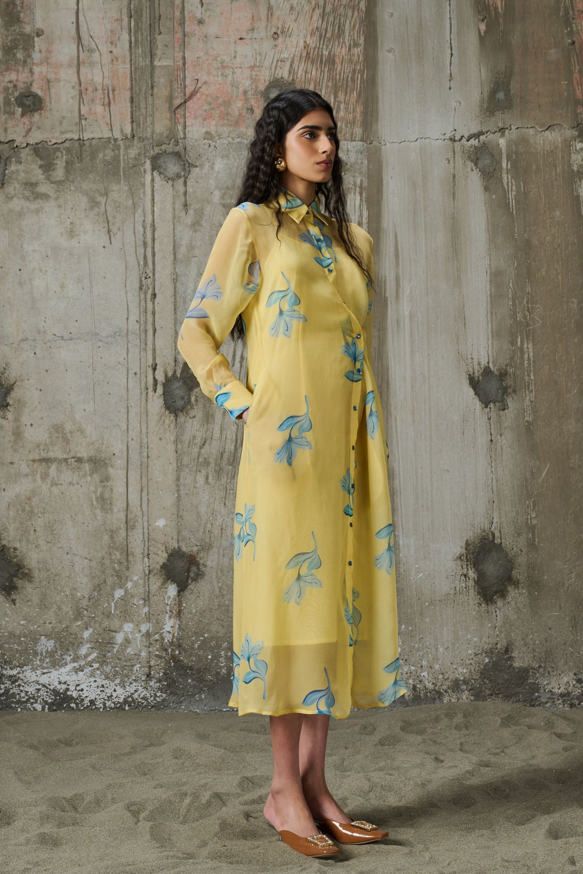 Sunlit Bloom Asymmetrical Dress