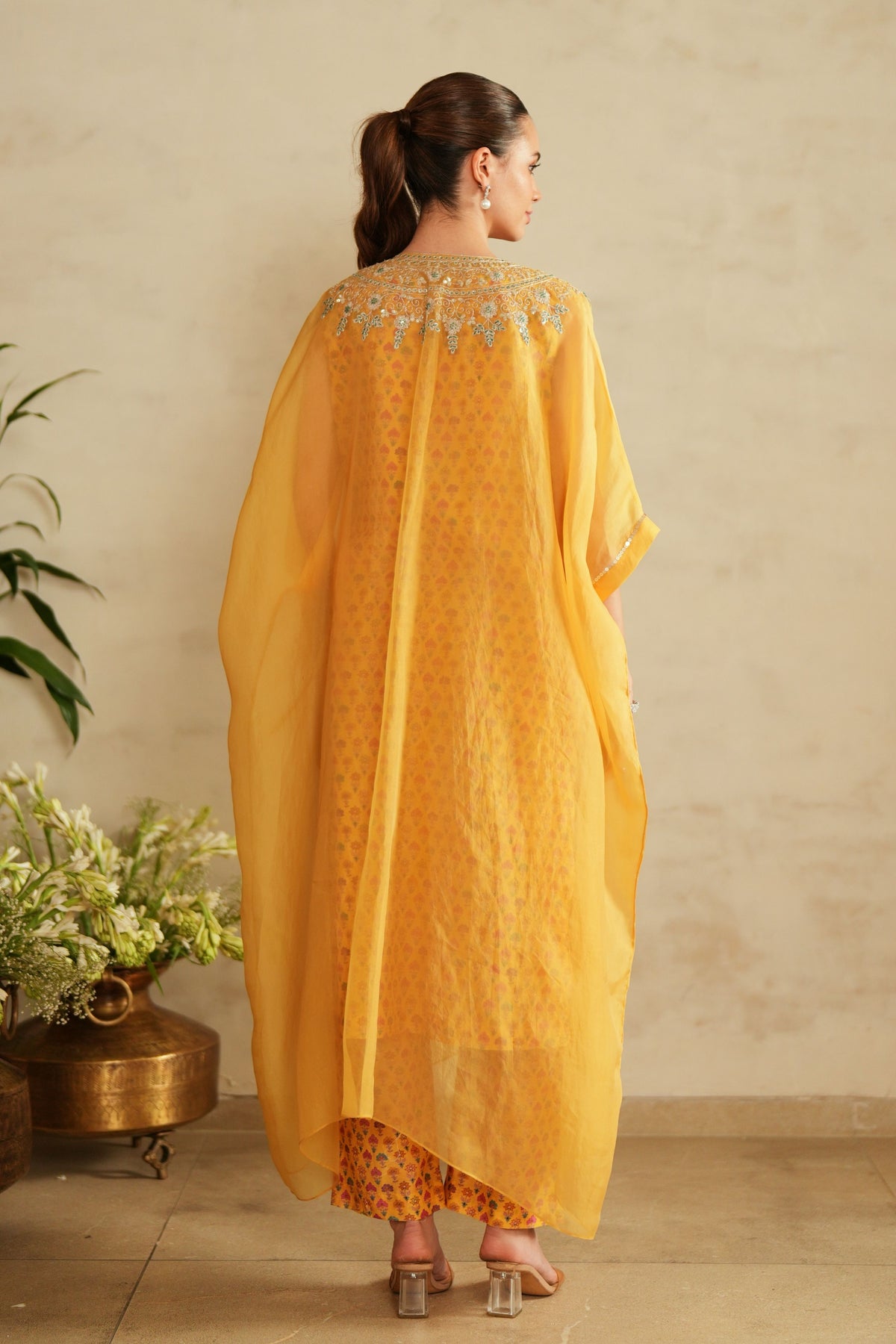 Mustard Kaftan Set