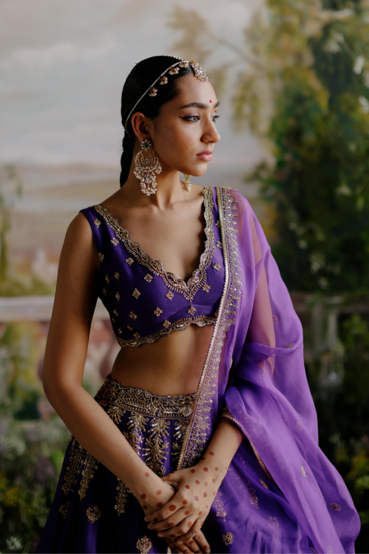 Purple Lehenga Set