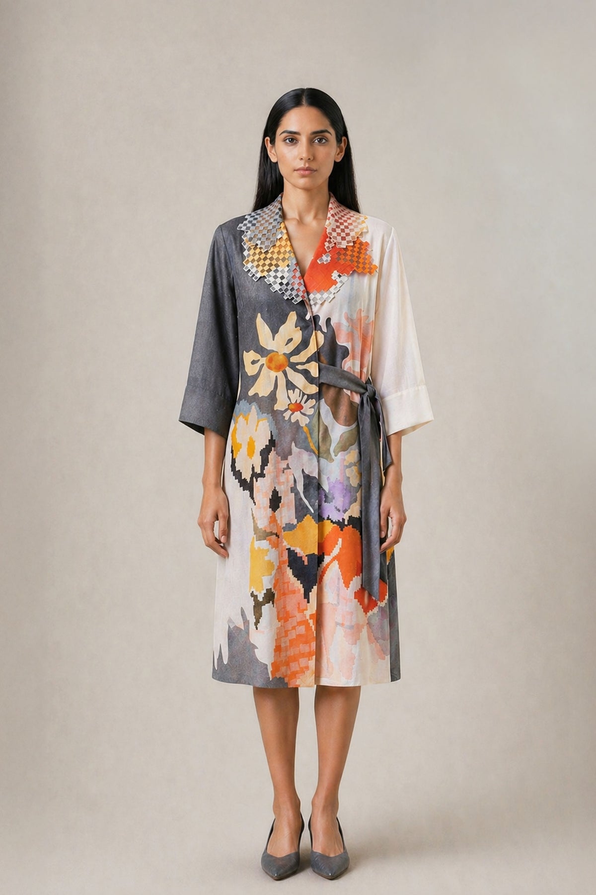 Ikat Wrap Dress