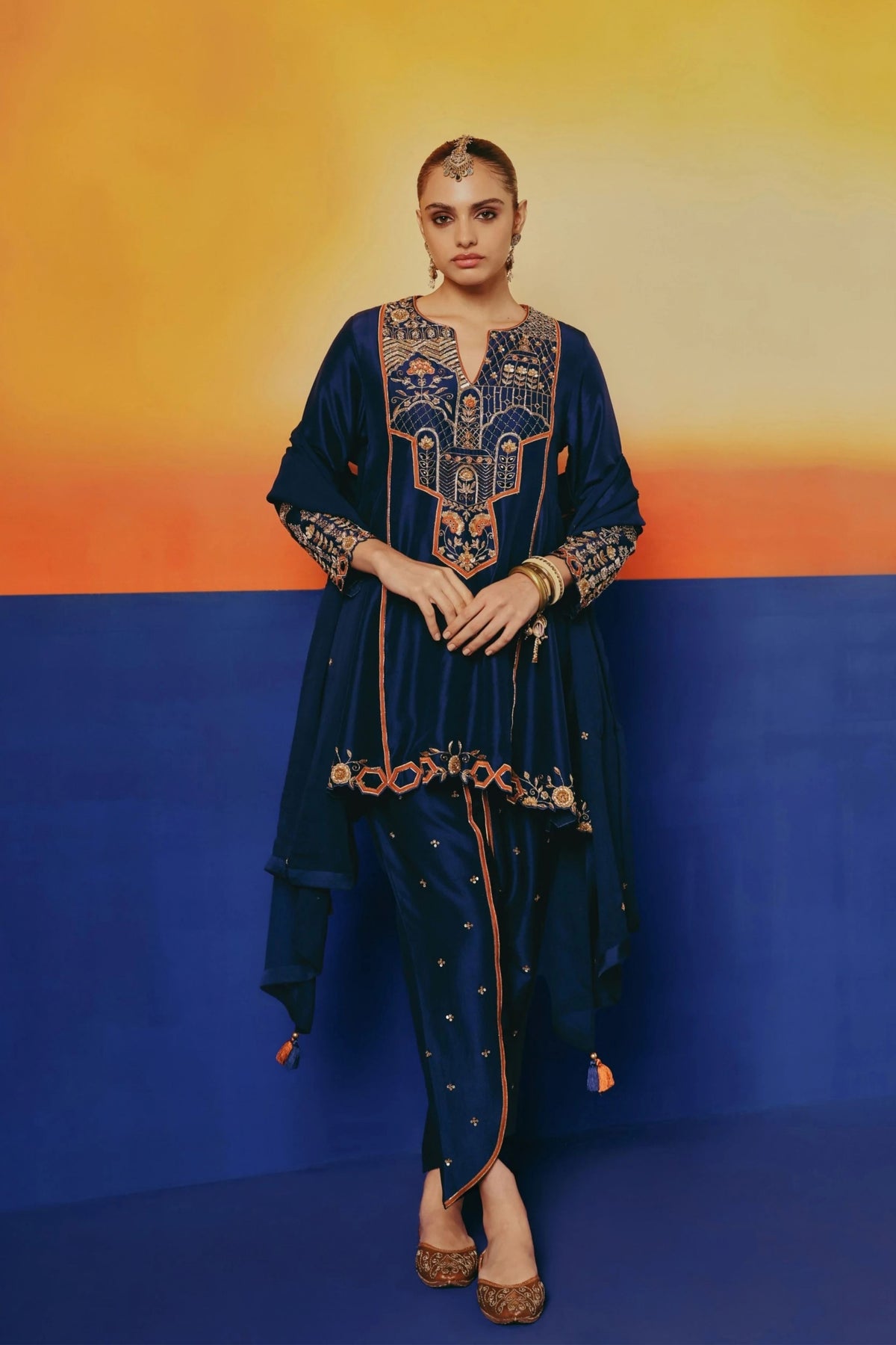 Navy Kali Salwar Set