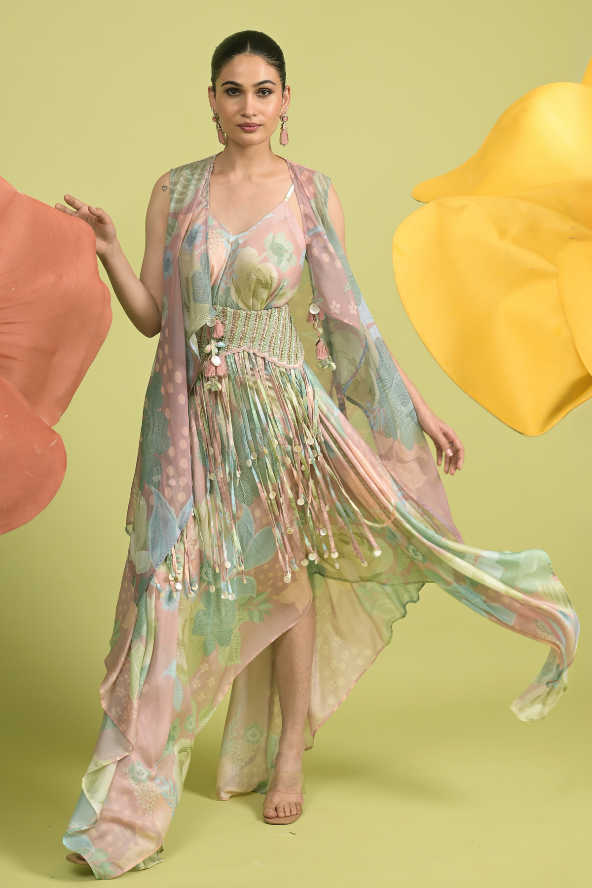 Asymmetrical Cresents Dress