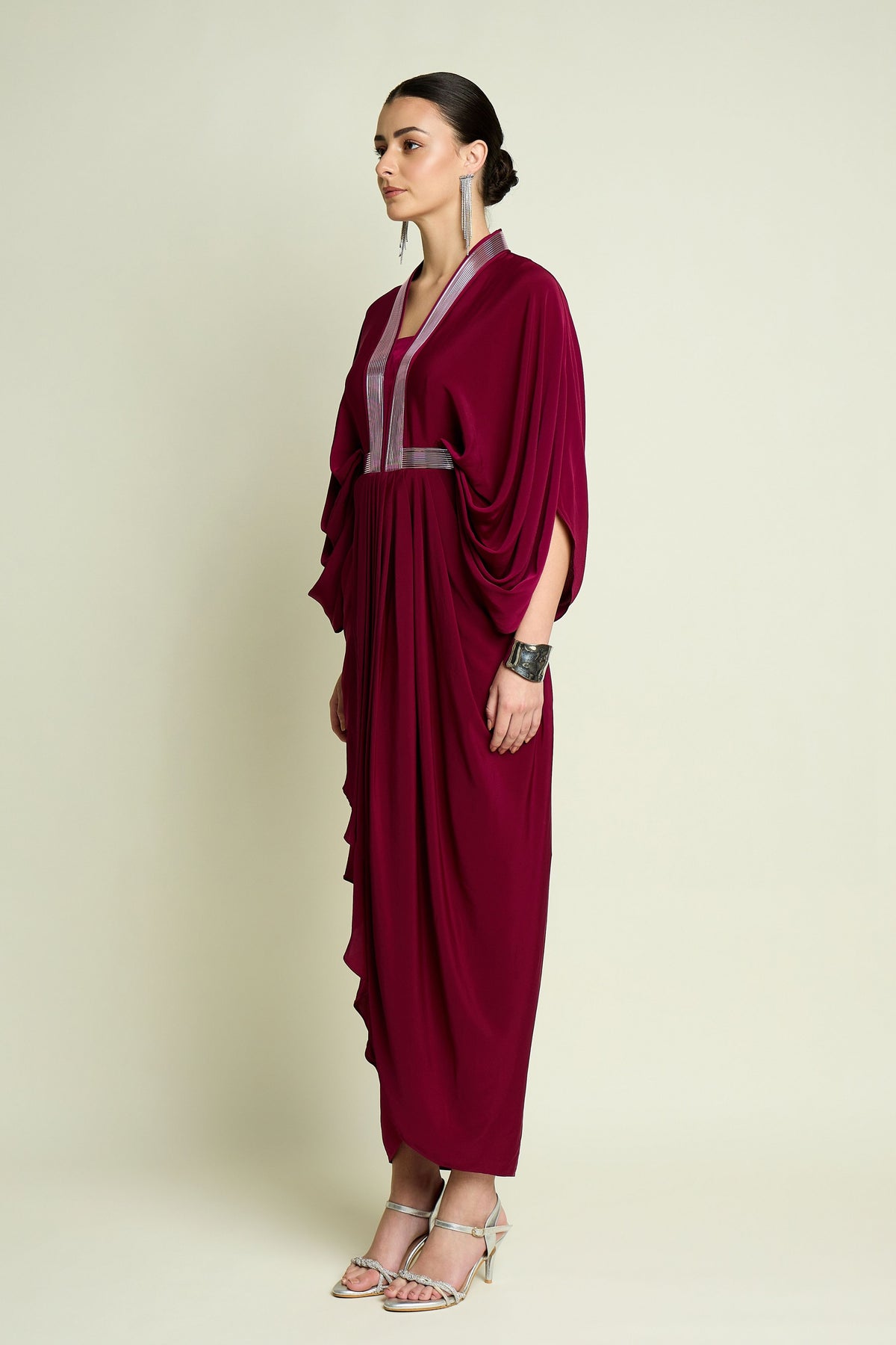 Ruby Metallic Kaftan
