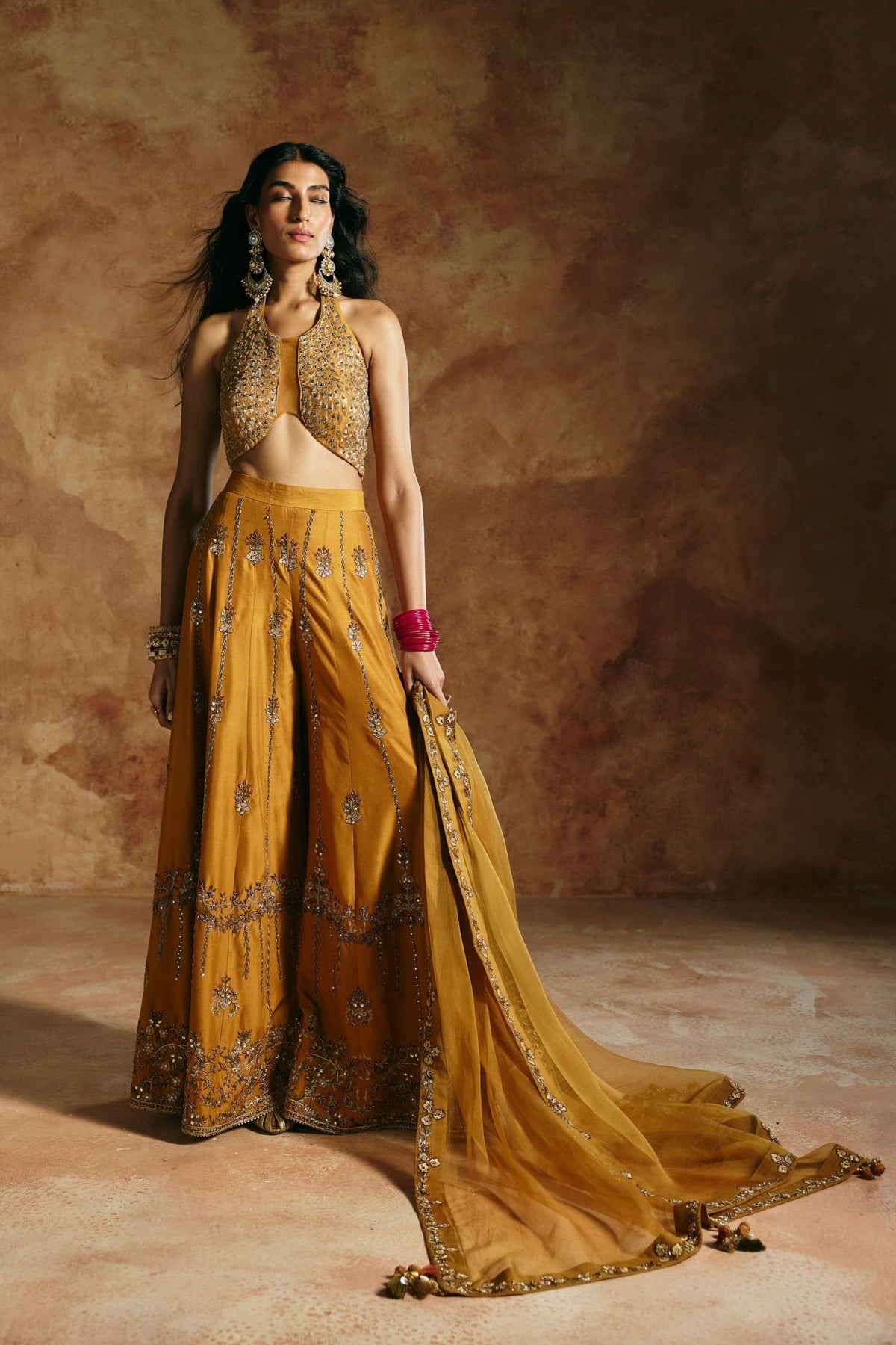 Mustard Sindh Sharara Set