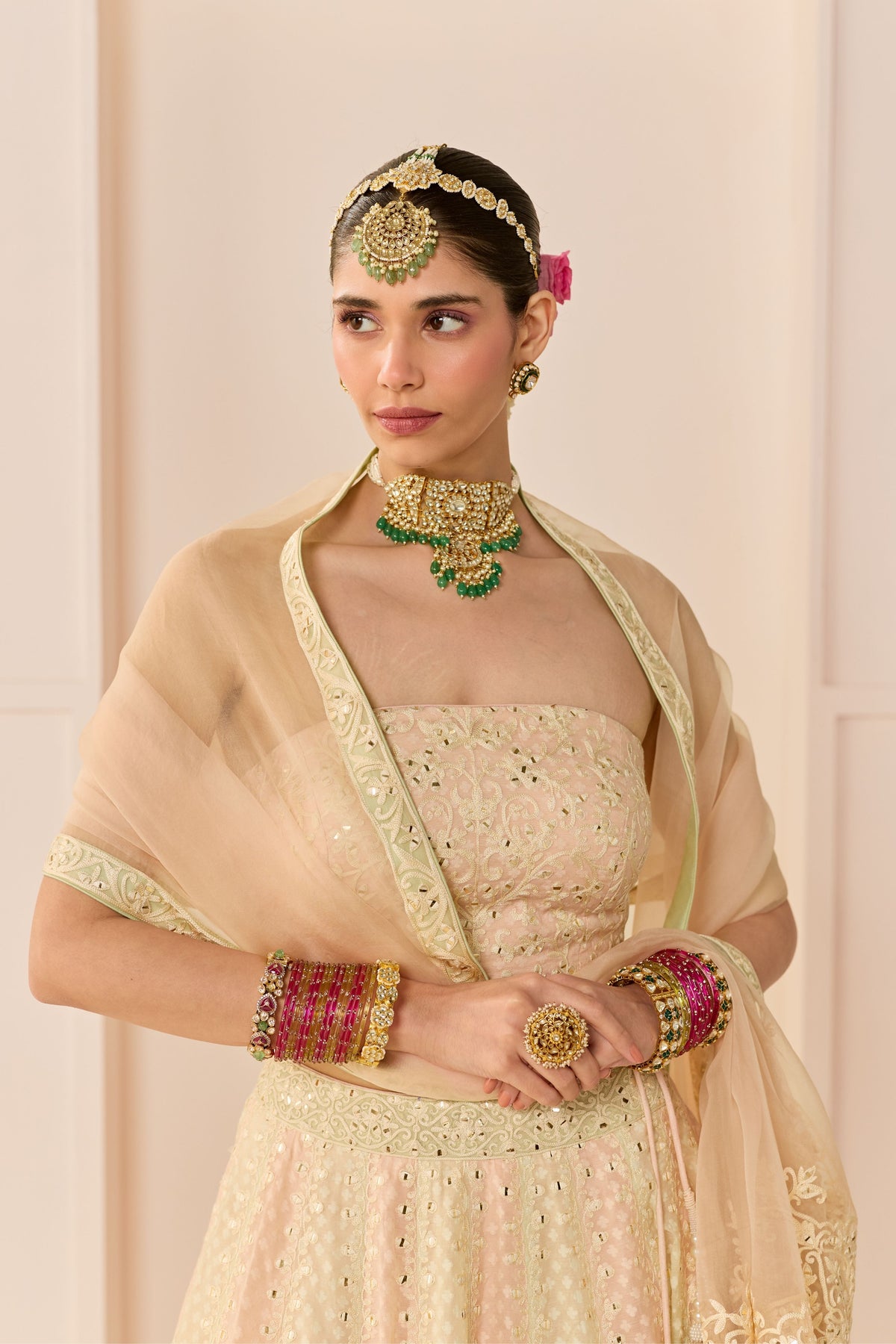 Umaiza Carnation Pink Lehenga Set