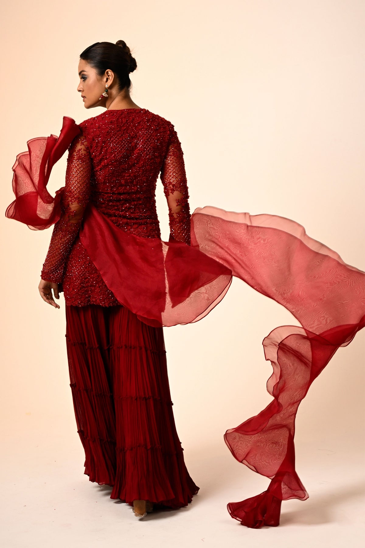 Floral Jaal Sharara Set
