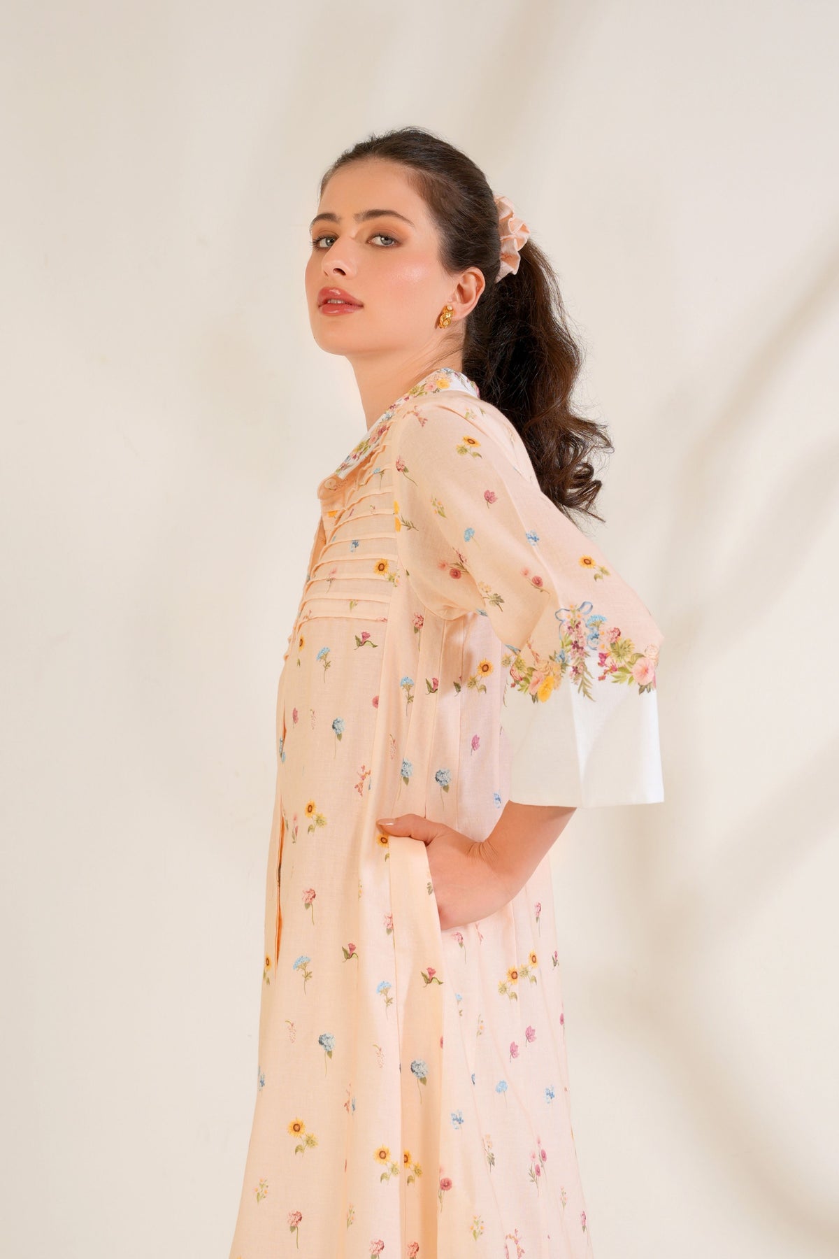 Nude Peach Kurta Set