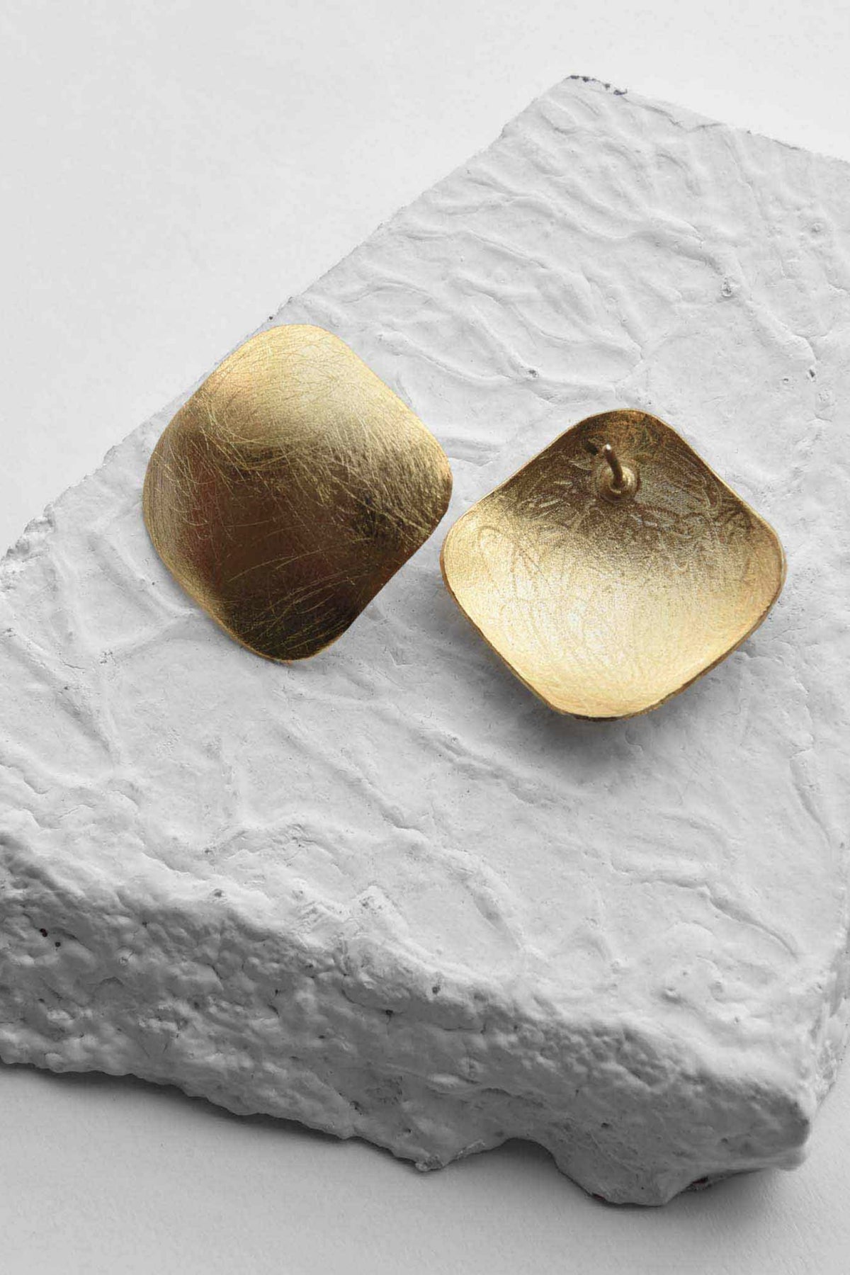 Square Duomo Golden Earrings