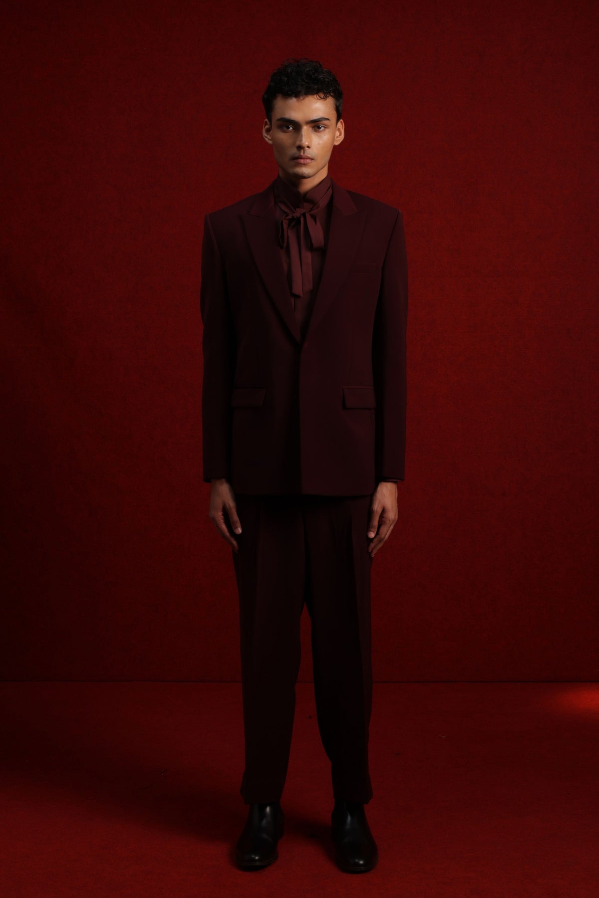 Burgundy Classic Suit Set