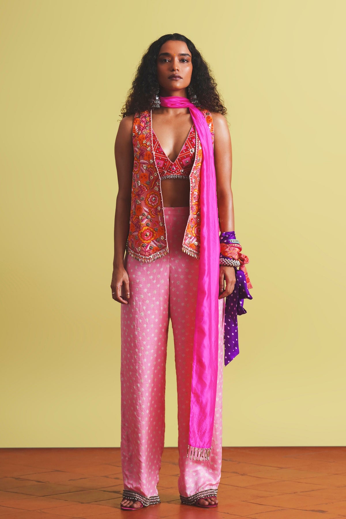 Mirrorwork Waistcoat Set