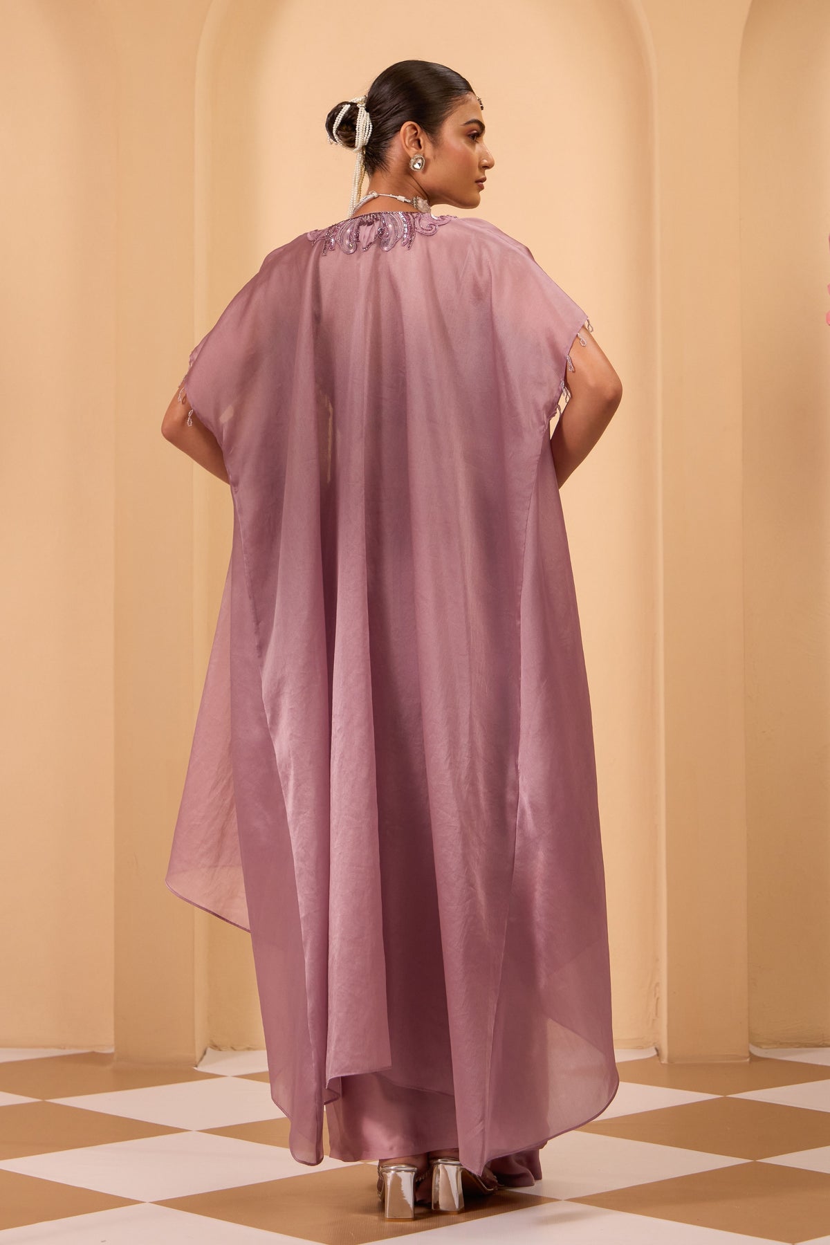 Purple Drape Skirt Set