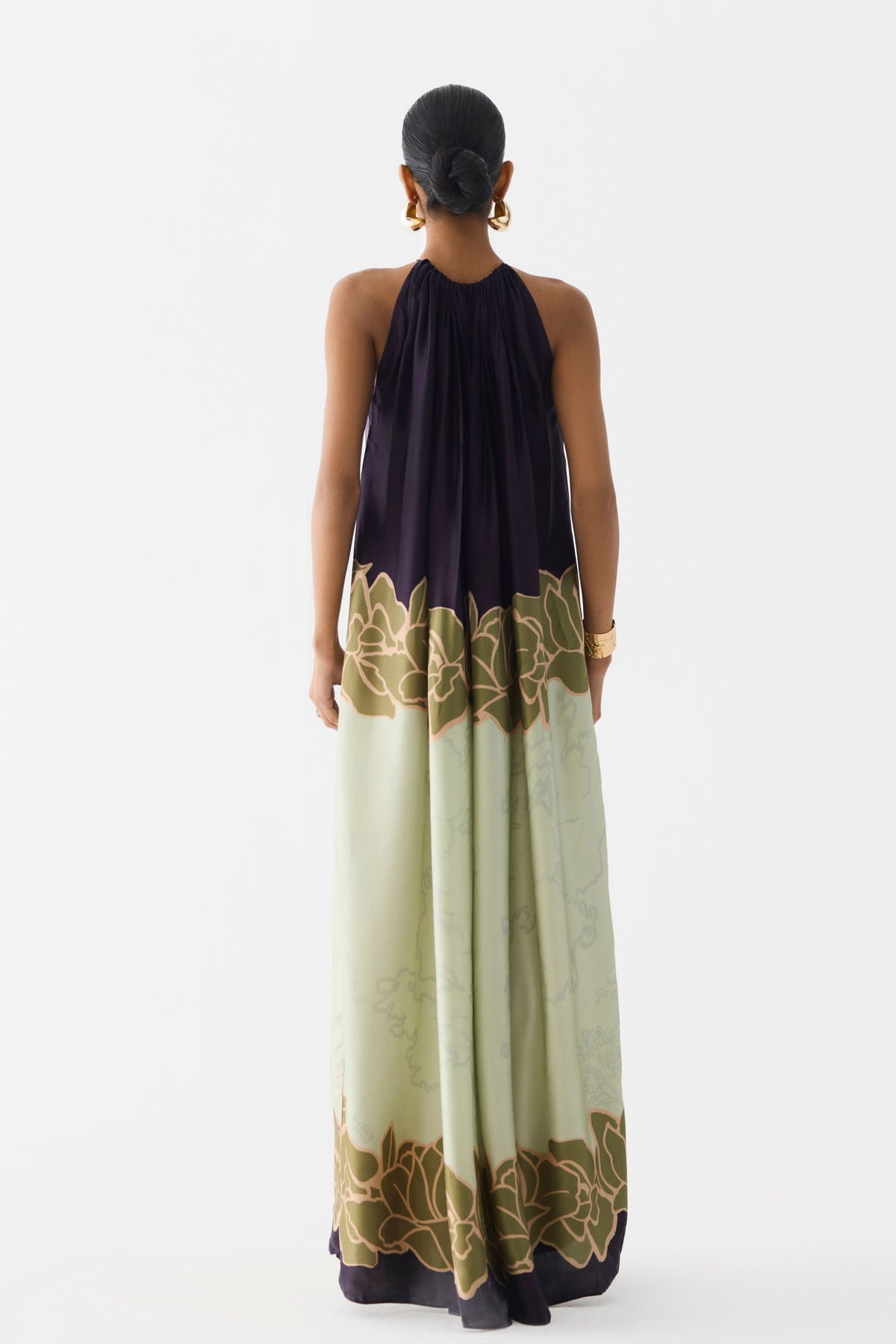 Green Alba Halter Dress